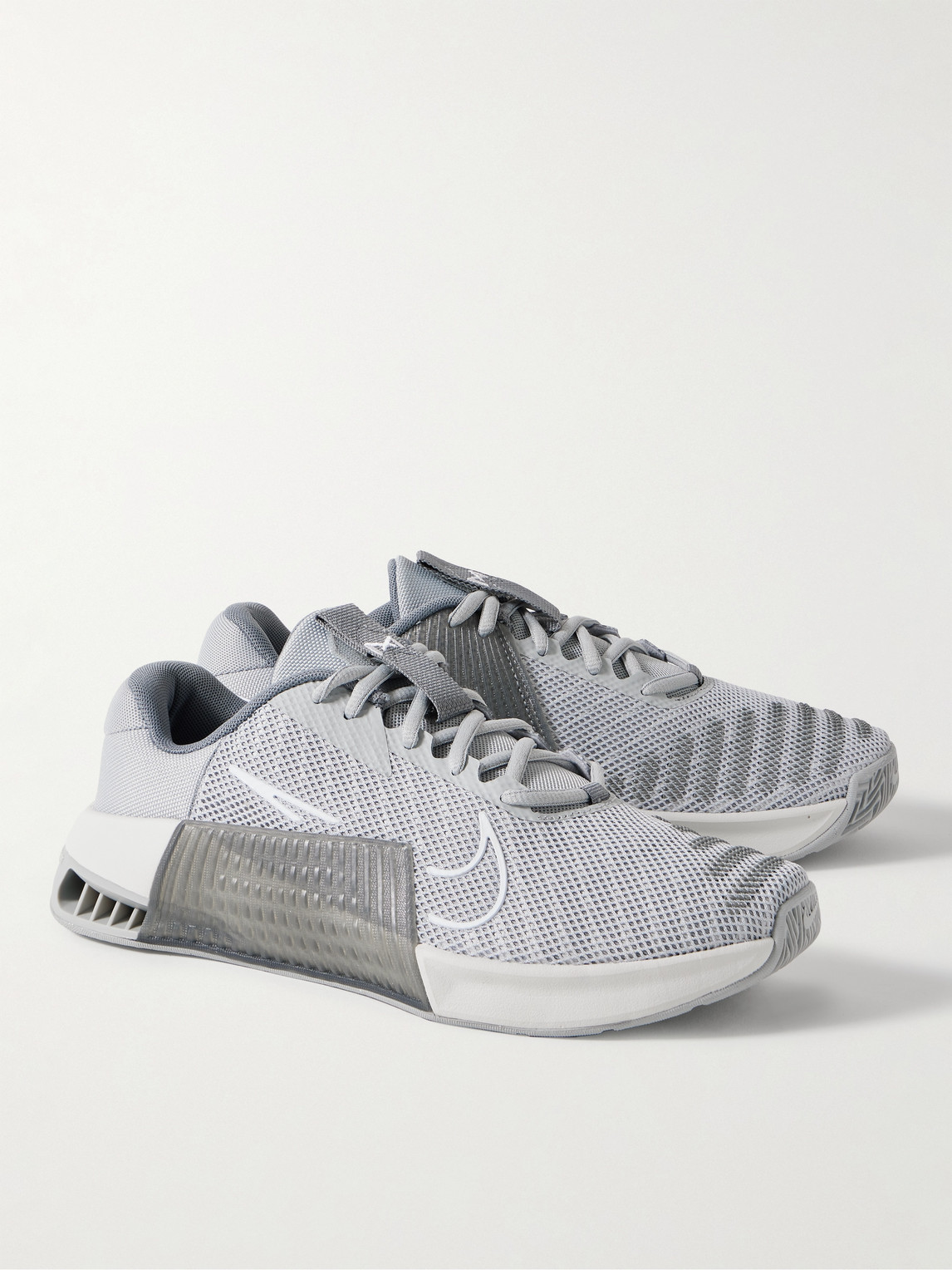 Shop Nike Metcon 9 Rubber-trimmed Mesh Sneakers In Gray