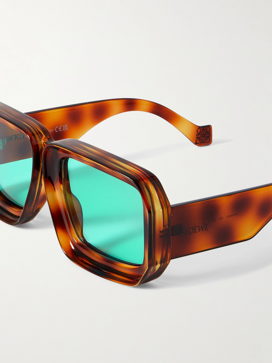 Shop Loewe Paula's Ibiza Dive Oversized Square-frame Tortoiseshell Acetate Sunglasses In Brown