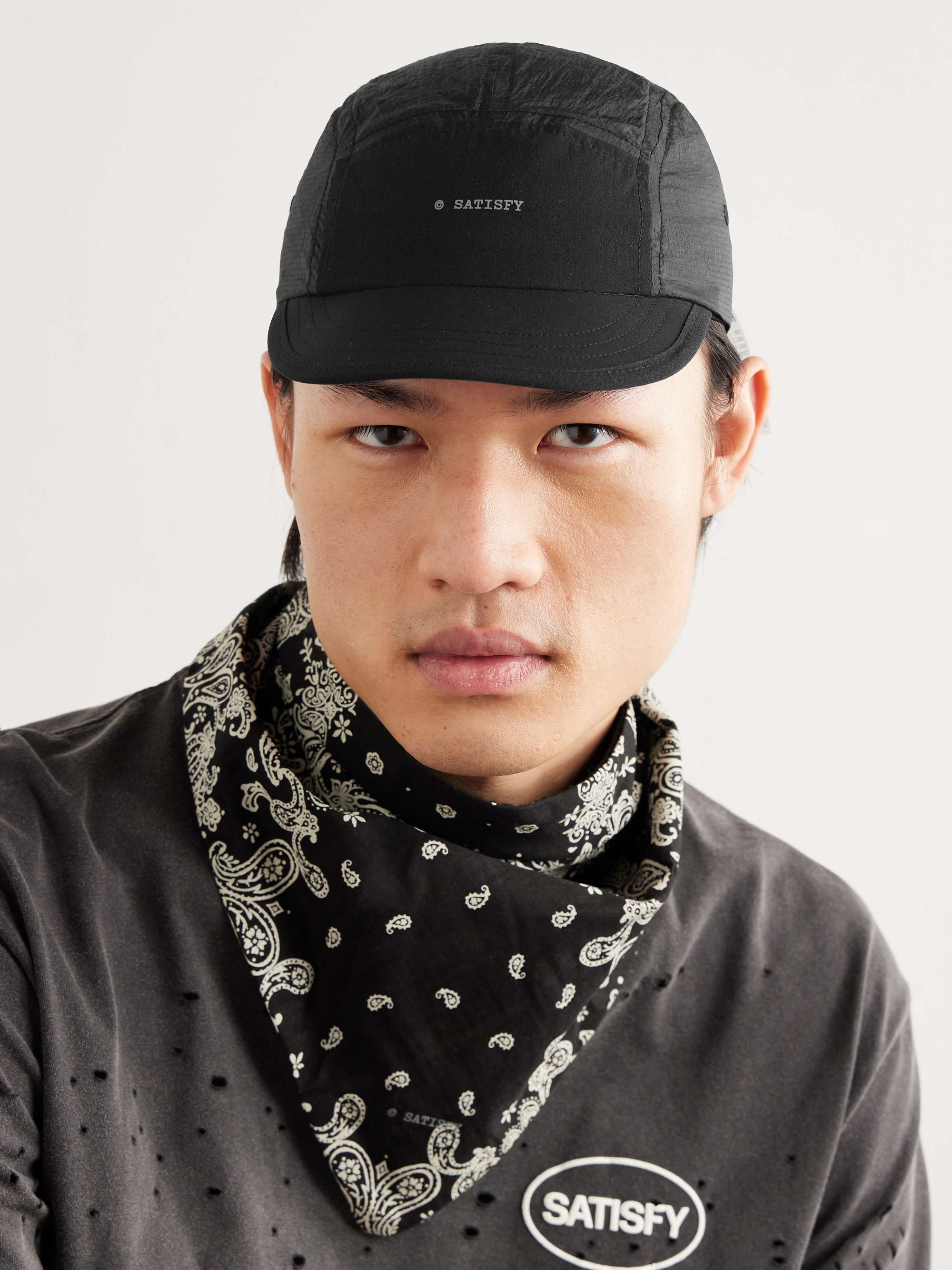 SATISFY Rippy Logo-Appliquéd Panelled Ripstop and Shell Cap