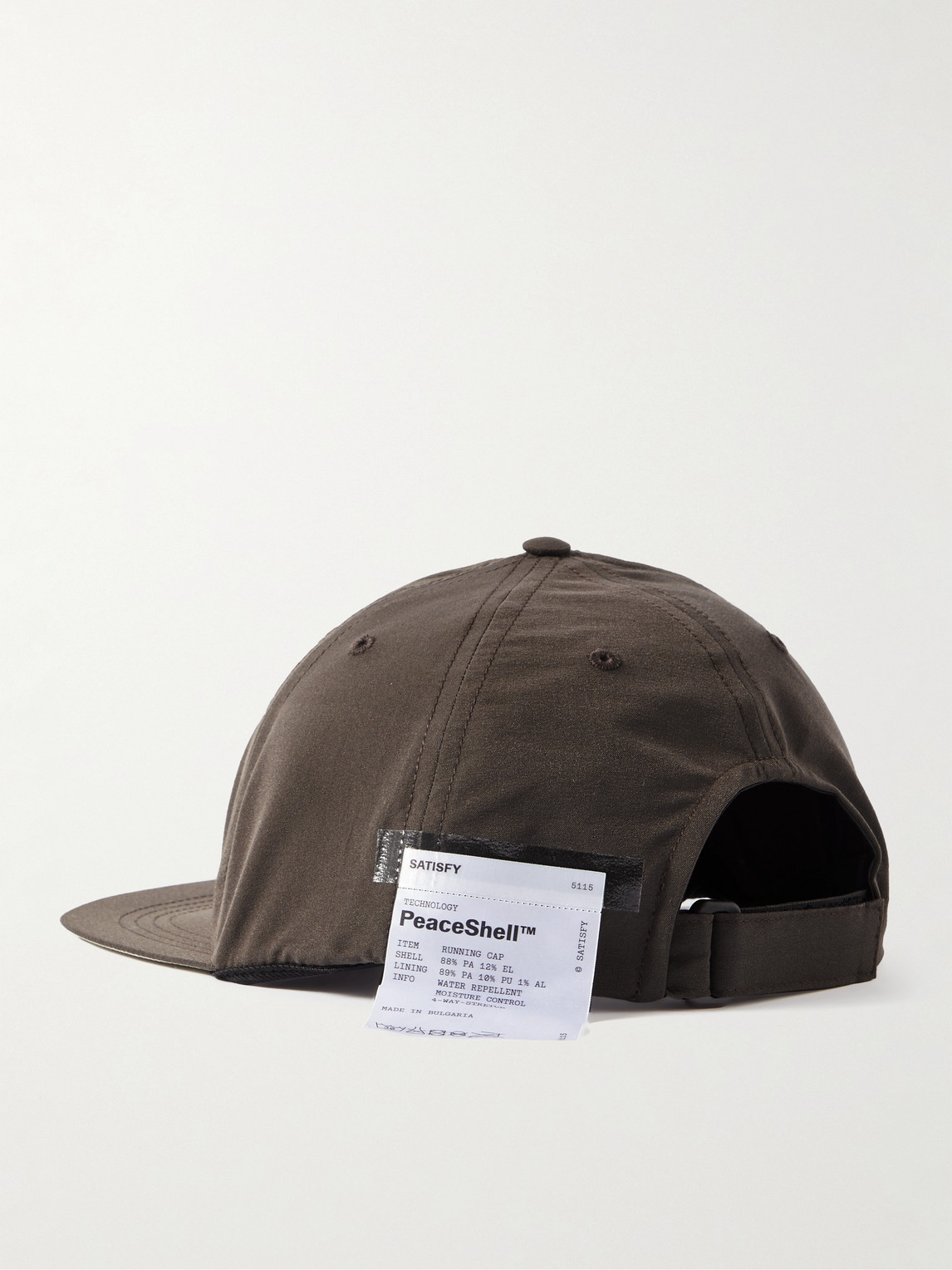 Shop Satisfy Logo-embroidered Peaceshell™ Cap In Brown