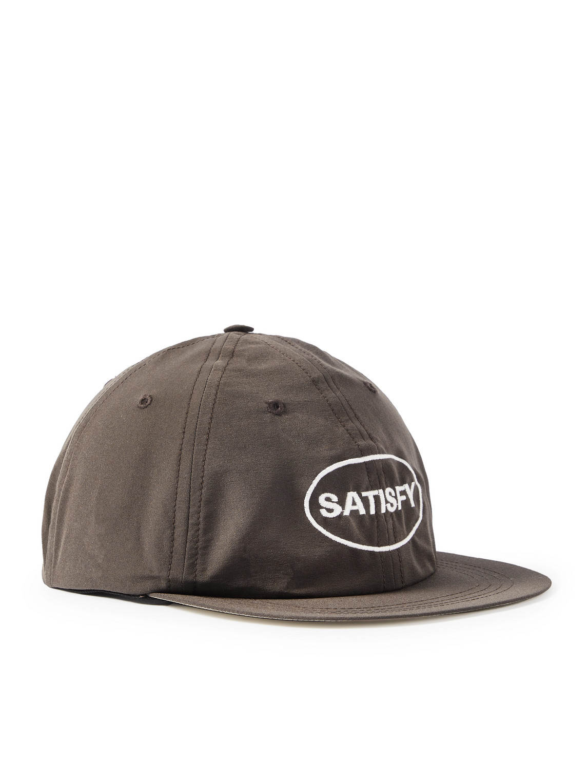 Satisfy Logo-embroidered Peaceshell™ Cap In Brown