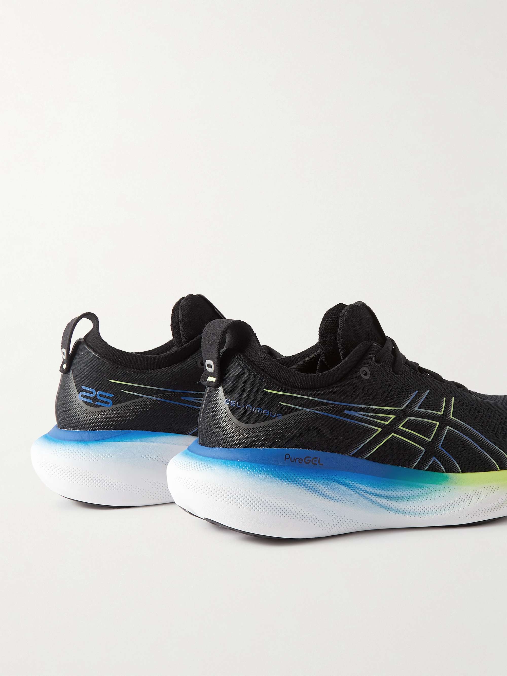 ASICS GEL-NIMBUS® 25 Rubber-Trimmed Mesh Running Shoes