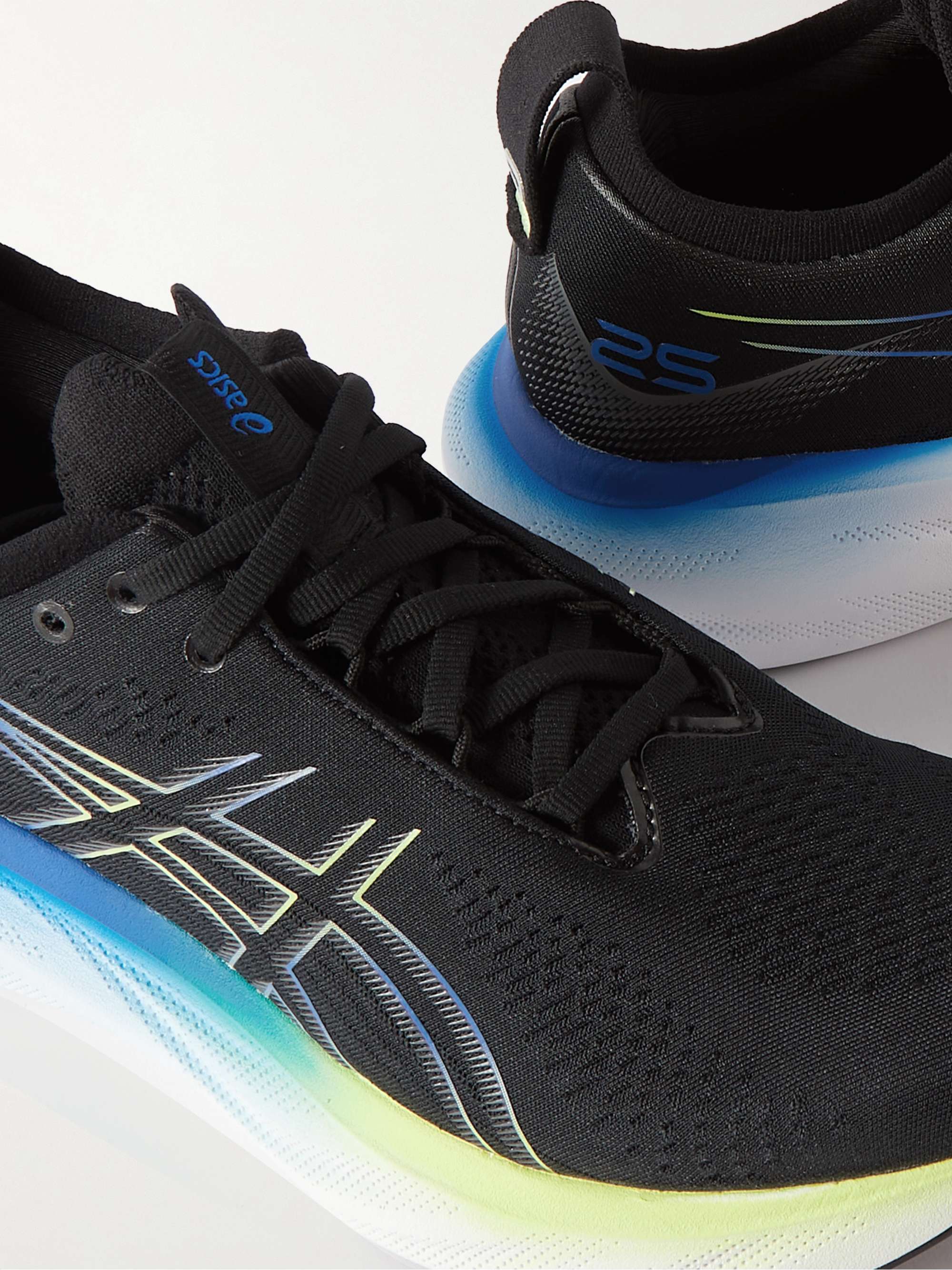 ASICS GEL-NIMBUS® 25 Rubber-Trimmed Mesh Running Shoes
