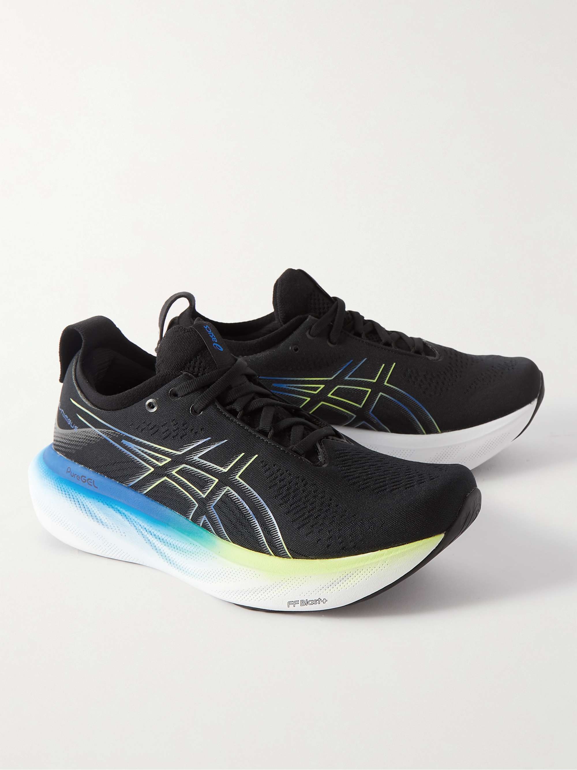 ASICS GEL-NIMBUS® 25 Rubber-Trimmed Mesh Running Shoes