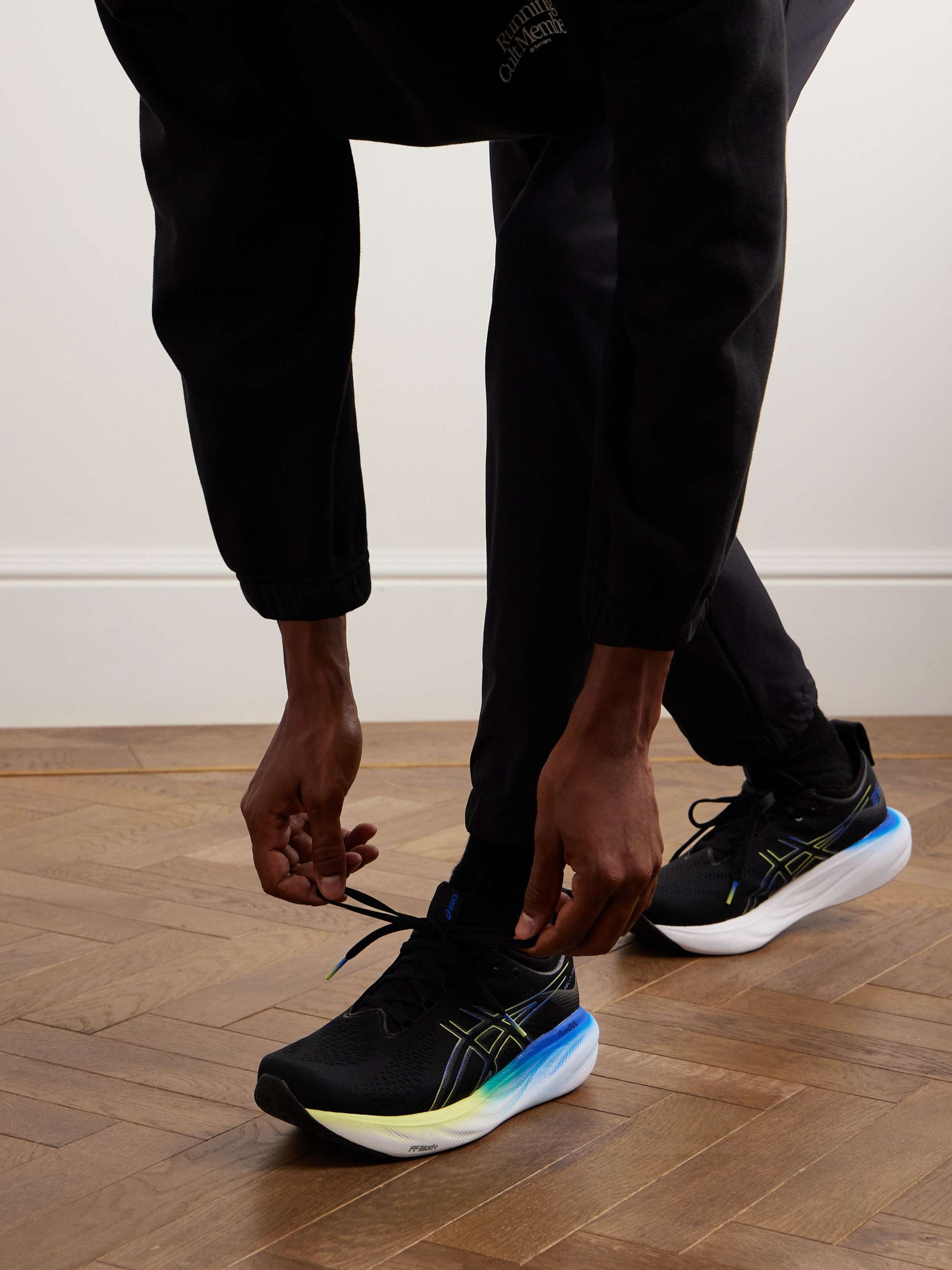 ASICS GEL-NIMBUS® 25 Rubber-Trimmed Mesh Running Shoes