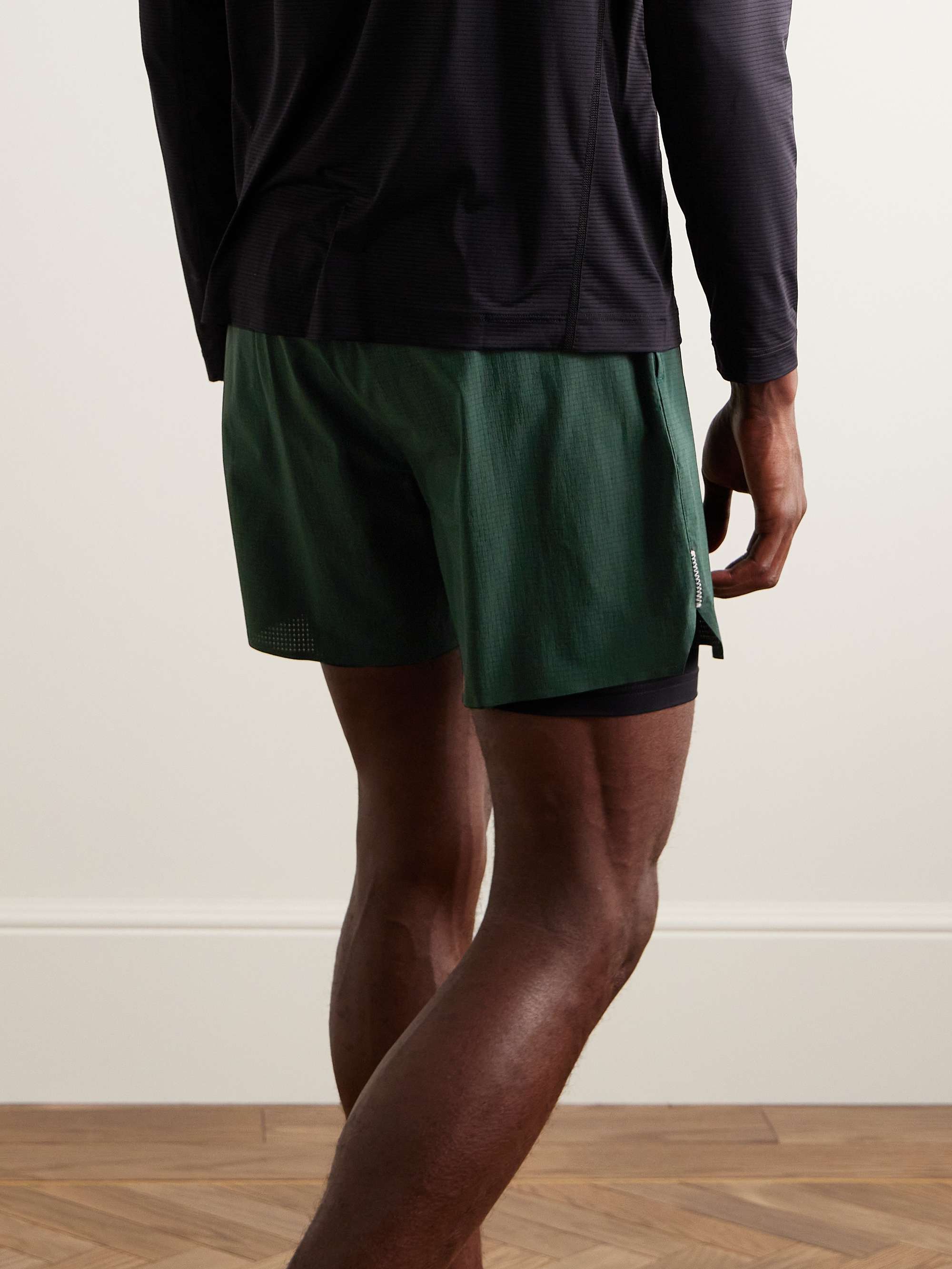 REIGNING CHAMP 2-in-1 Straight-Leg Dot Air Mesh Shorts for Men | MR PORTER