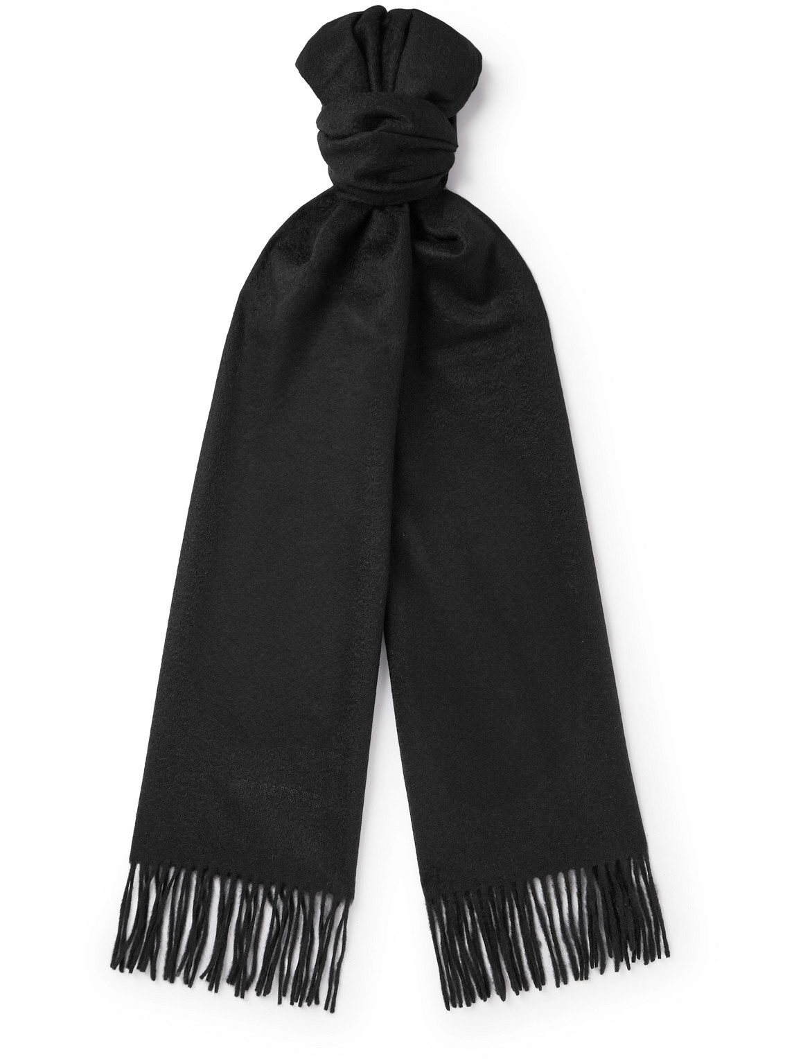 Day Fringed Logo-Embroidered Cashmere Scarf