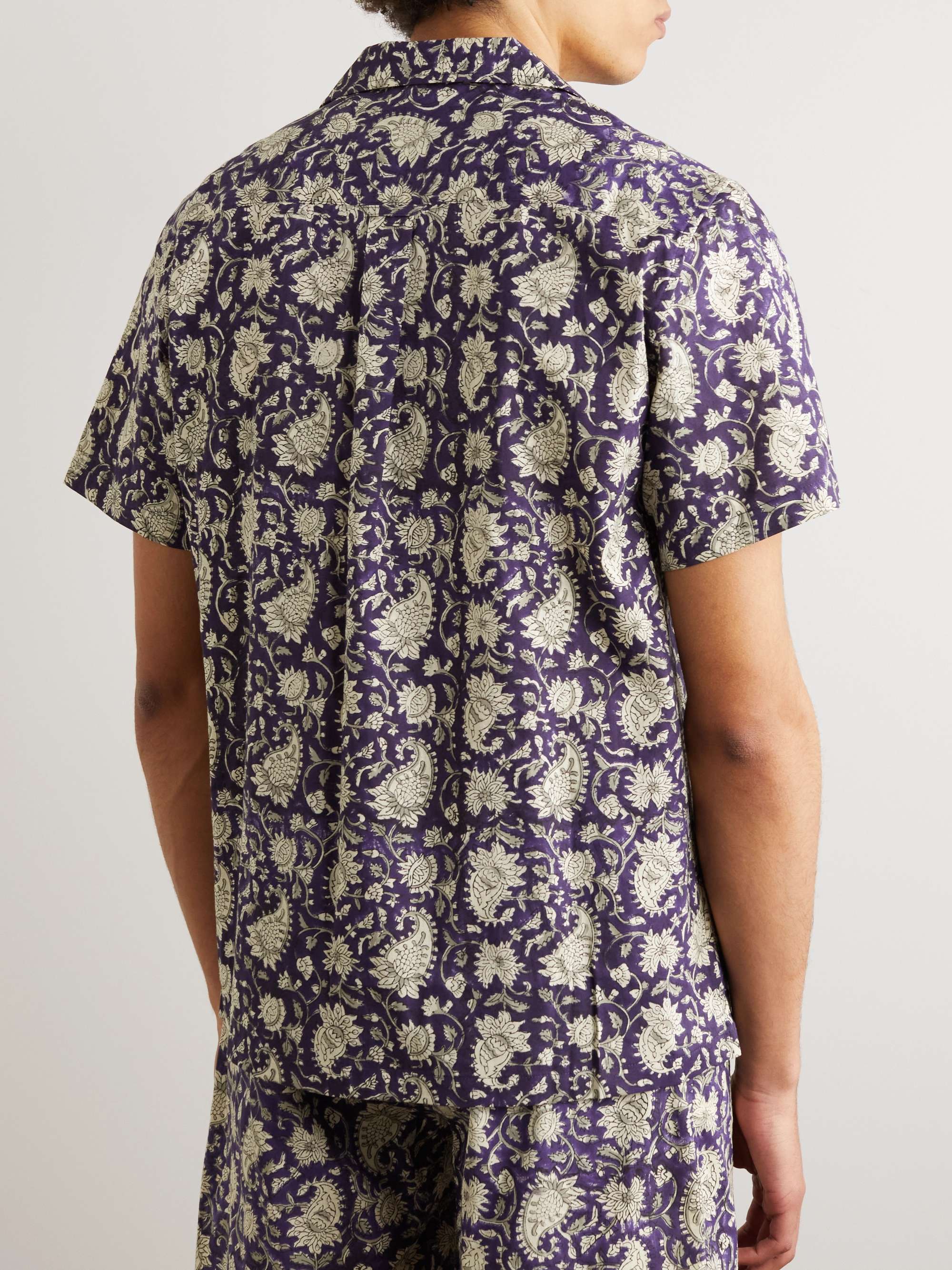 DE BONNE FACTURE Camp-Collar Printed Cotton-Gauze Shirt for Men | MR PORTER