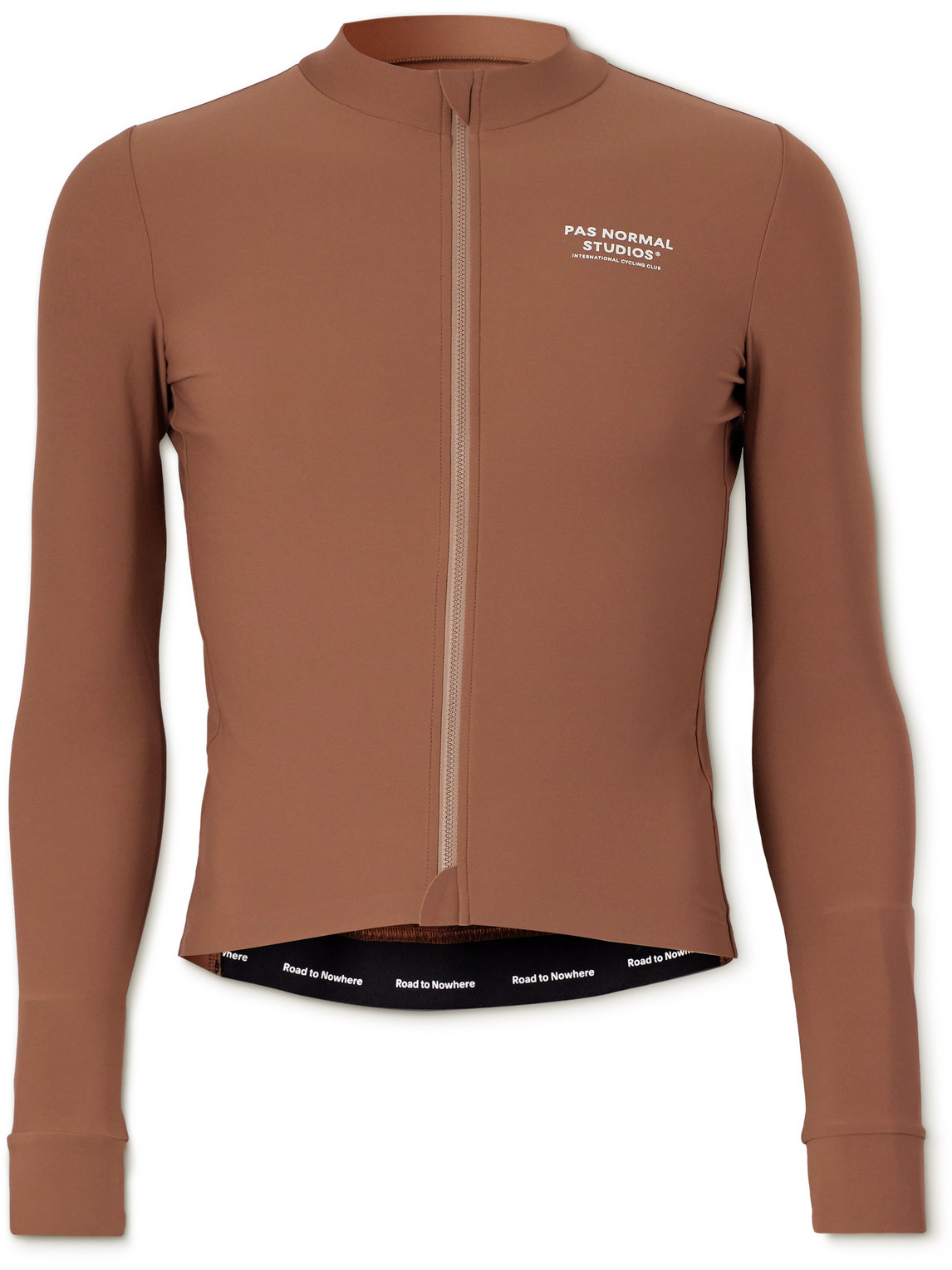 Pas Normal Studios Mechanism Logo-print Cycling Jersey In Brown