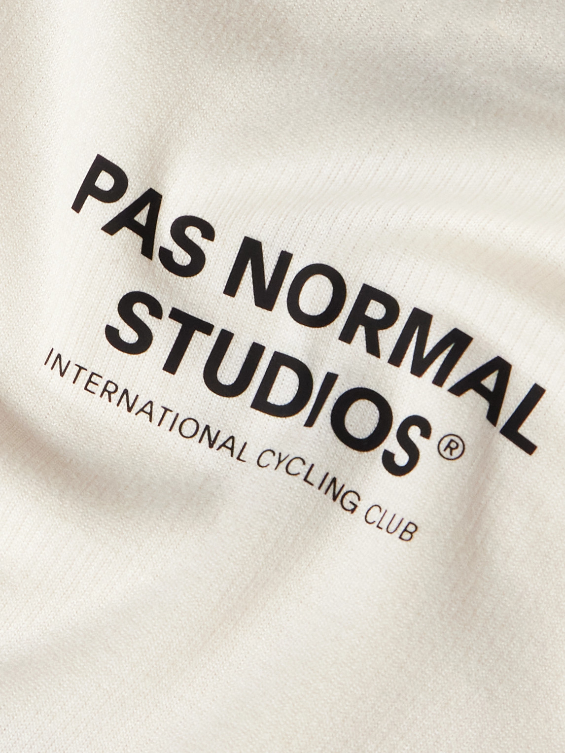 Shop Pas Normal Studios Mid Logo-print Polartec® Power Wool™ Cycling Base Layer In Neutrals