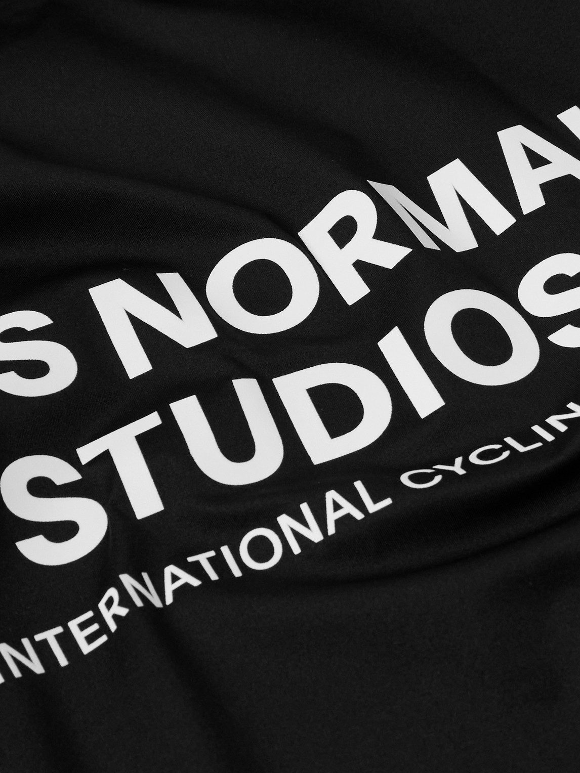 Shop Pas Normal Studios Mechanism Pro Rain Logo-print Cycling Jersey In Black