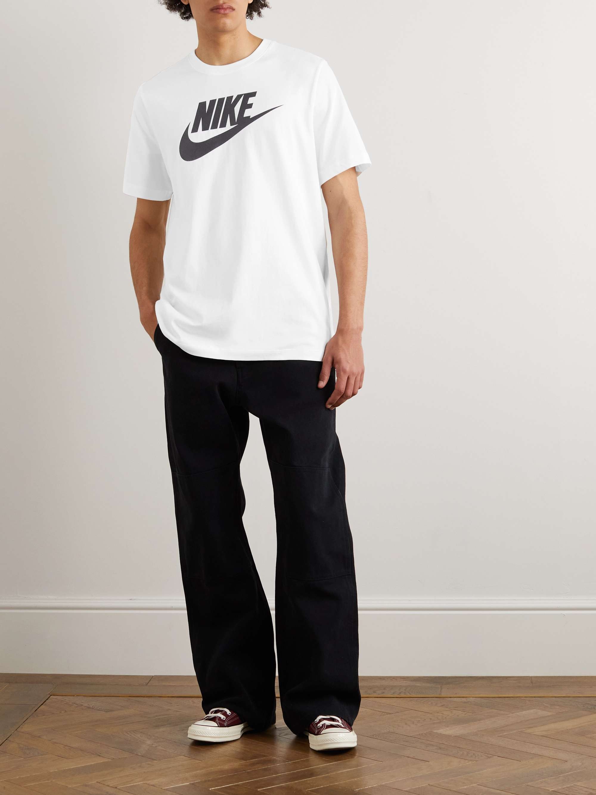 NIKE Sportswear Futura Logo-Print Cotton-Jersey T-Shirt