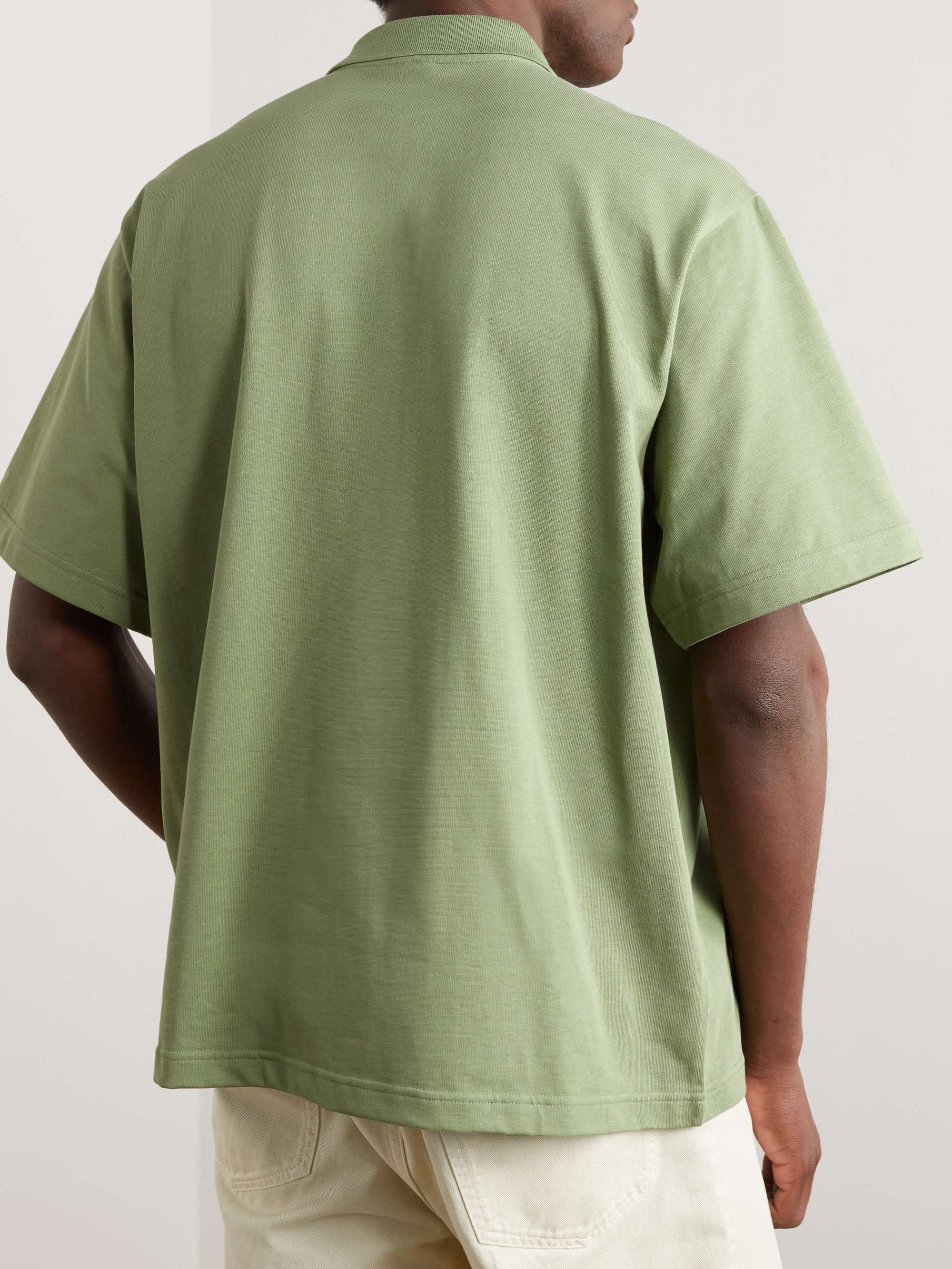 NIKE Logo-Embroidered Cotton-Jersey Polo Shirt