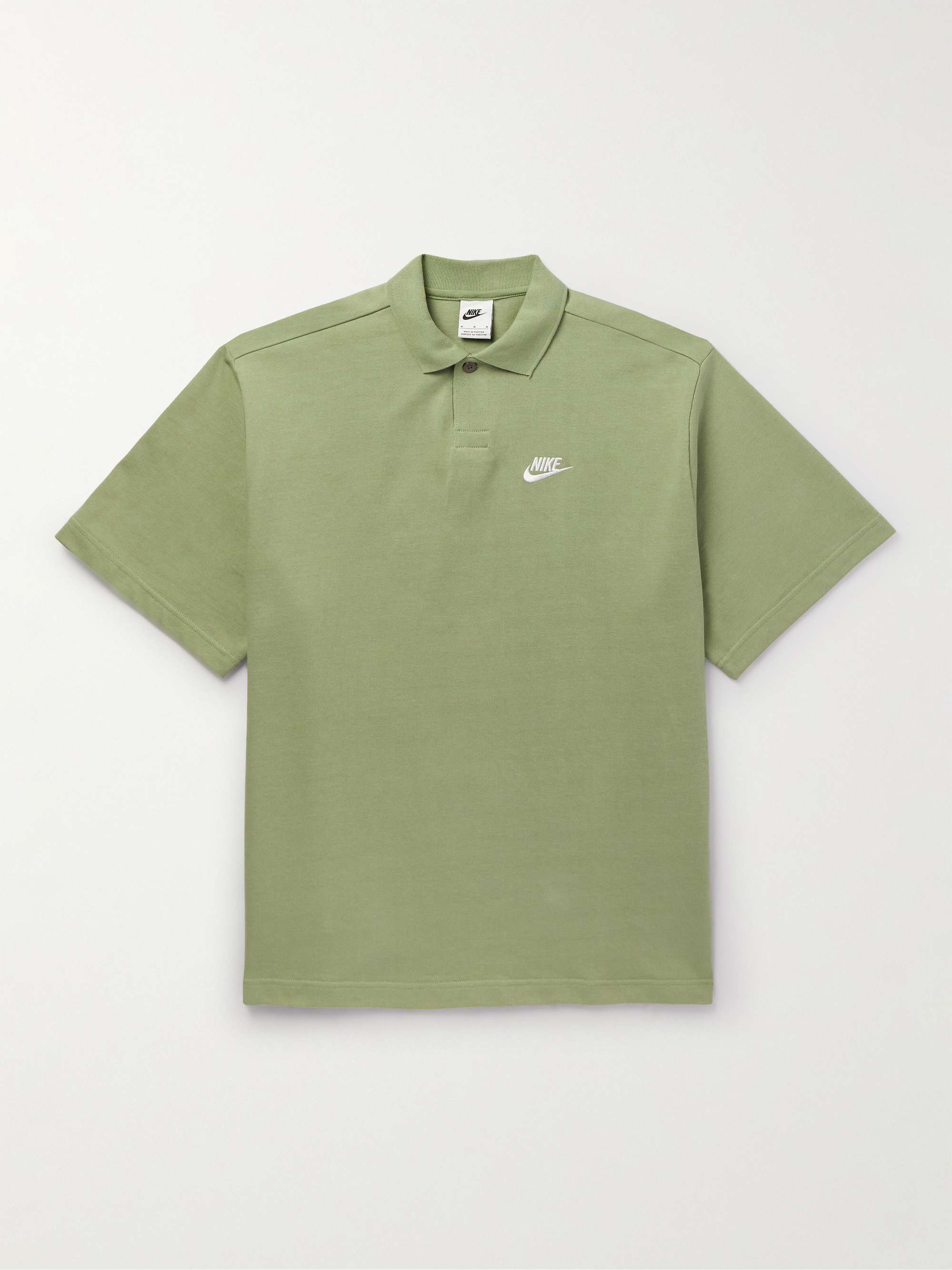 NIKE Logo-Embroidered Cotton-Jersey Polo Shirt