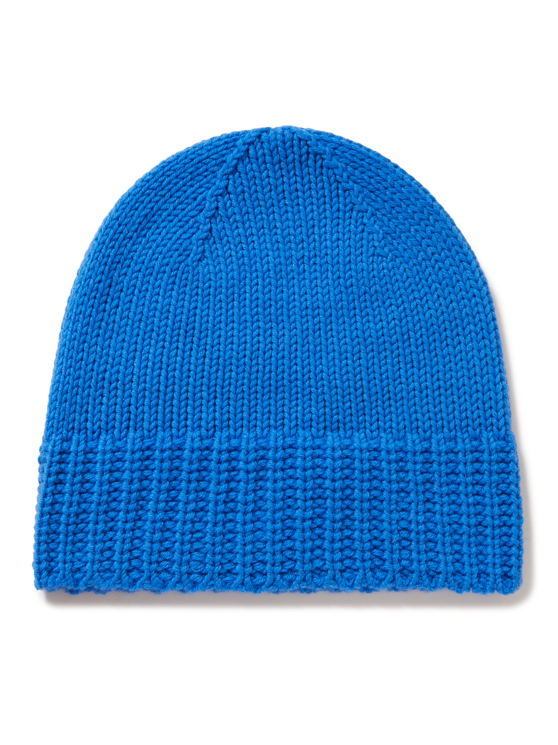Johnstons Of Elgin Ribbed Cashmere Beanie In Blue