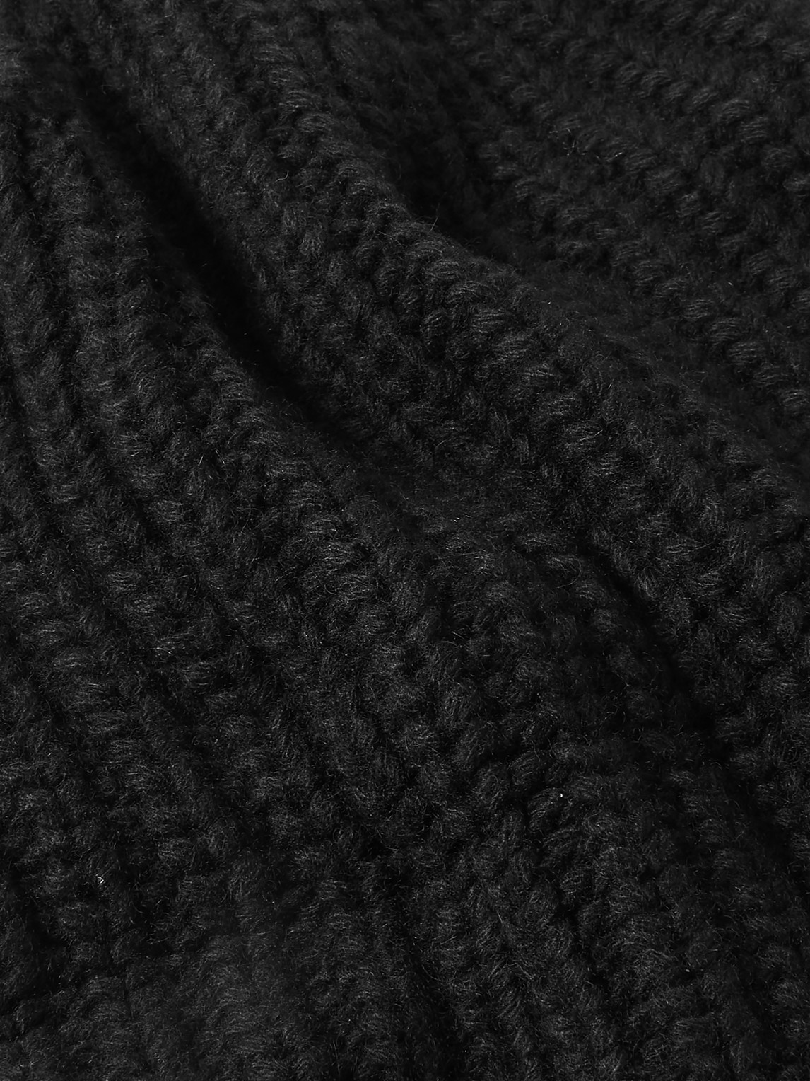 Shop Johnstons Of Elgin Ribbed Cashmere Beanie In Black