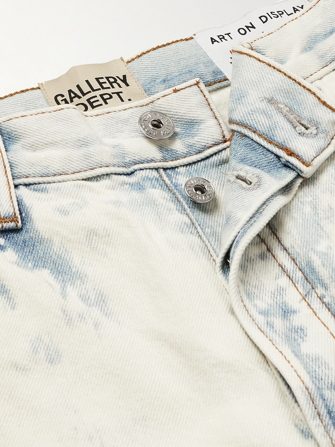 Shop Gallery Dept. Surf Side Straight-leg Distressed Denim In Blue