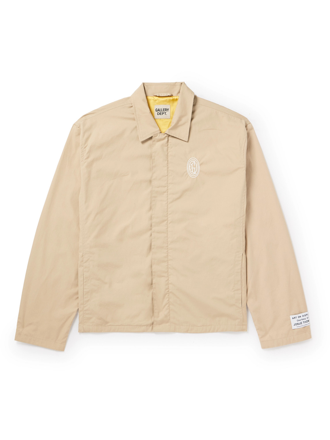 Gallery Dept. Off Site Logo-embroidered Cotton And Silk-blend Jacket In Neutrals