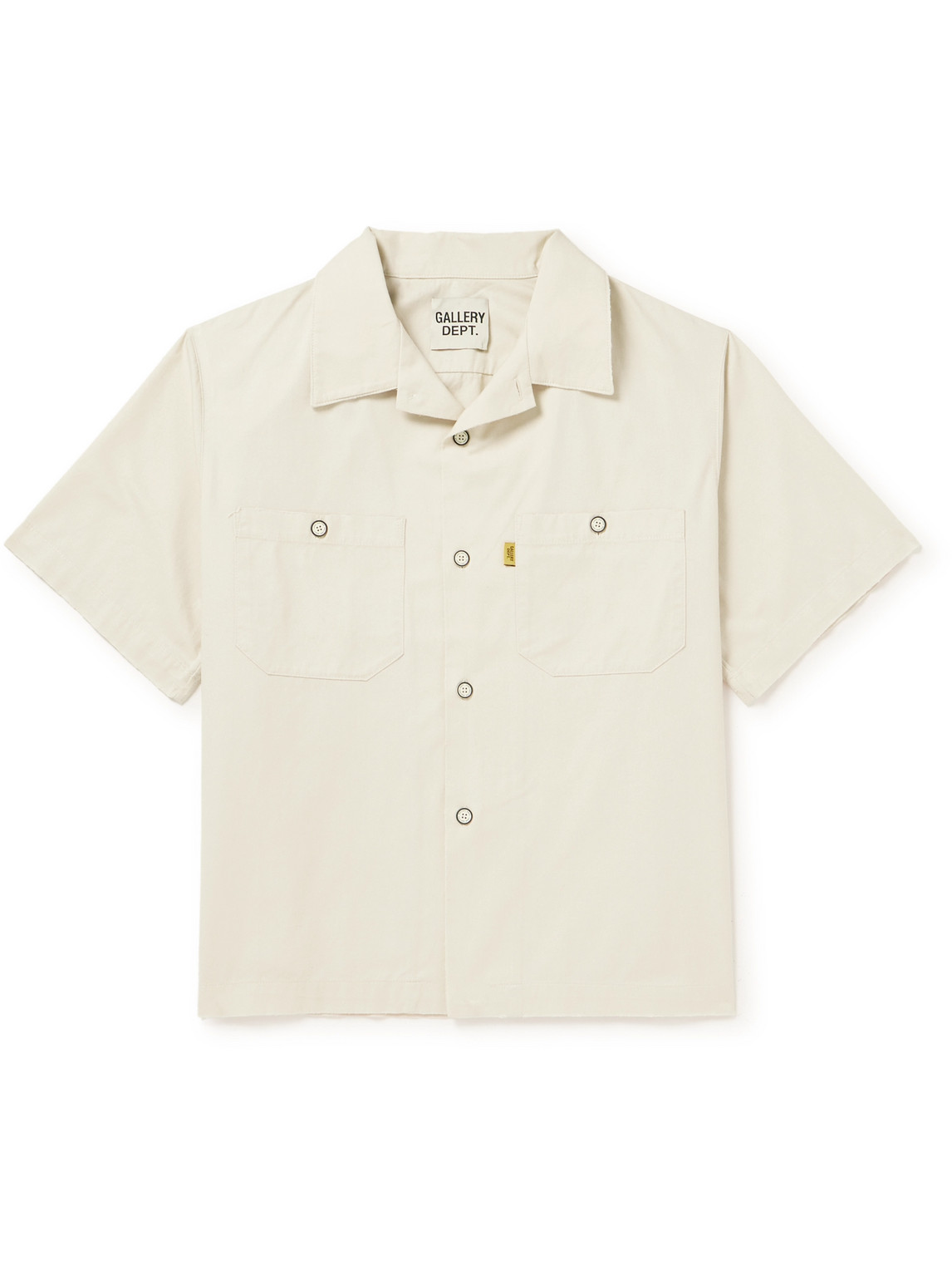 Gallery Dept. Mechanic Camp-collar Cotton-twill Shirt In Neutrals