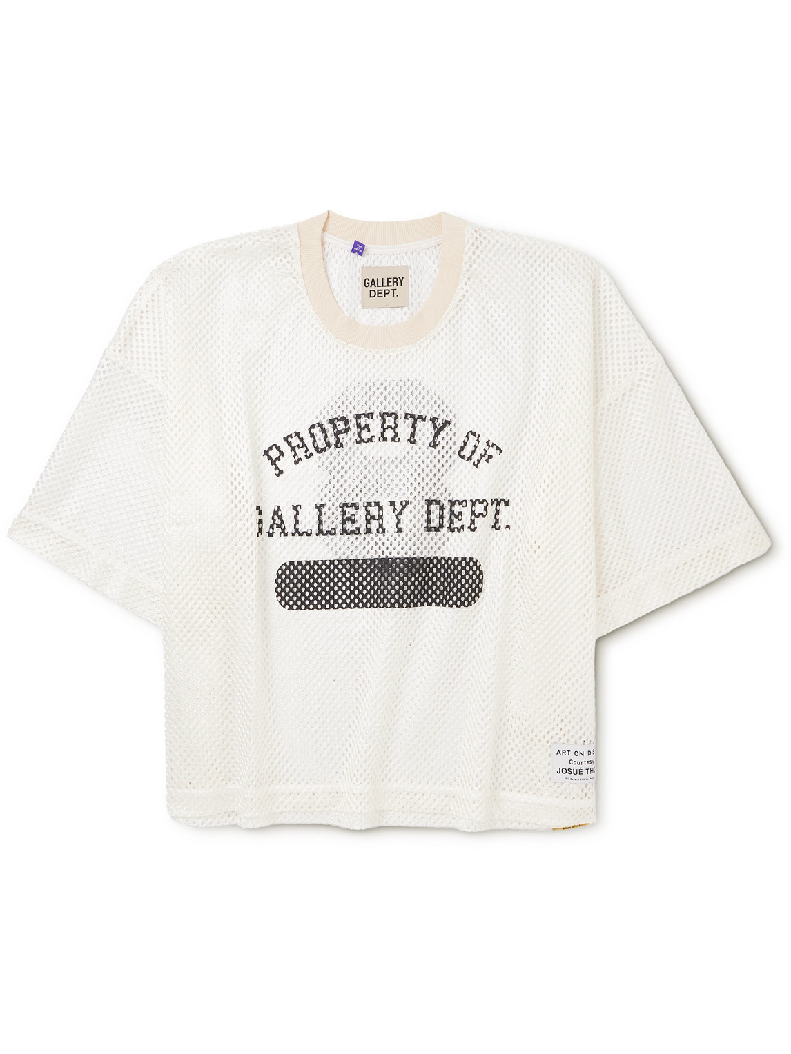 Gallery Dept. Practice Cropped Logo-Print Mesh T-Shirt