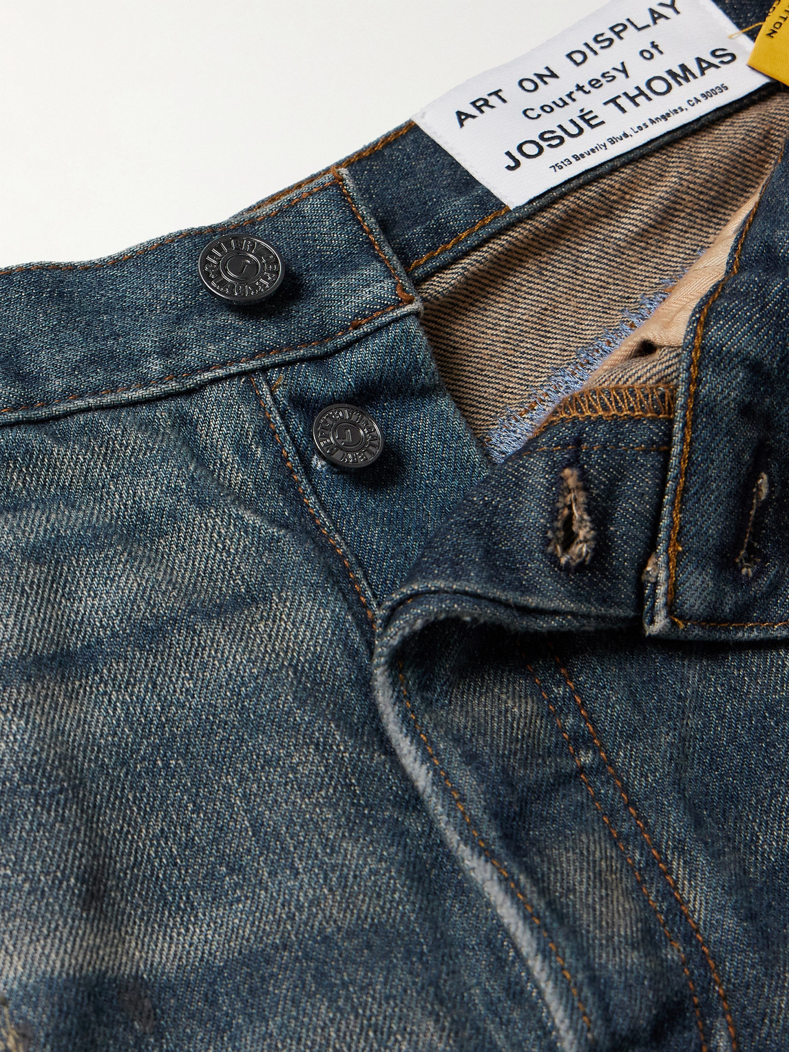 Shop Gallery Dept. Starr 5001 Straight-leg Paint-splattered Distressed Jeans In Black