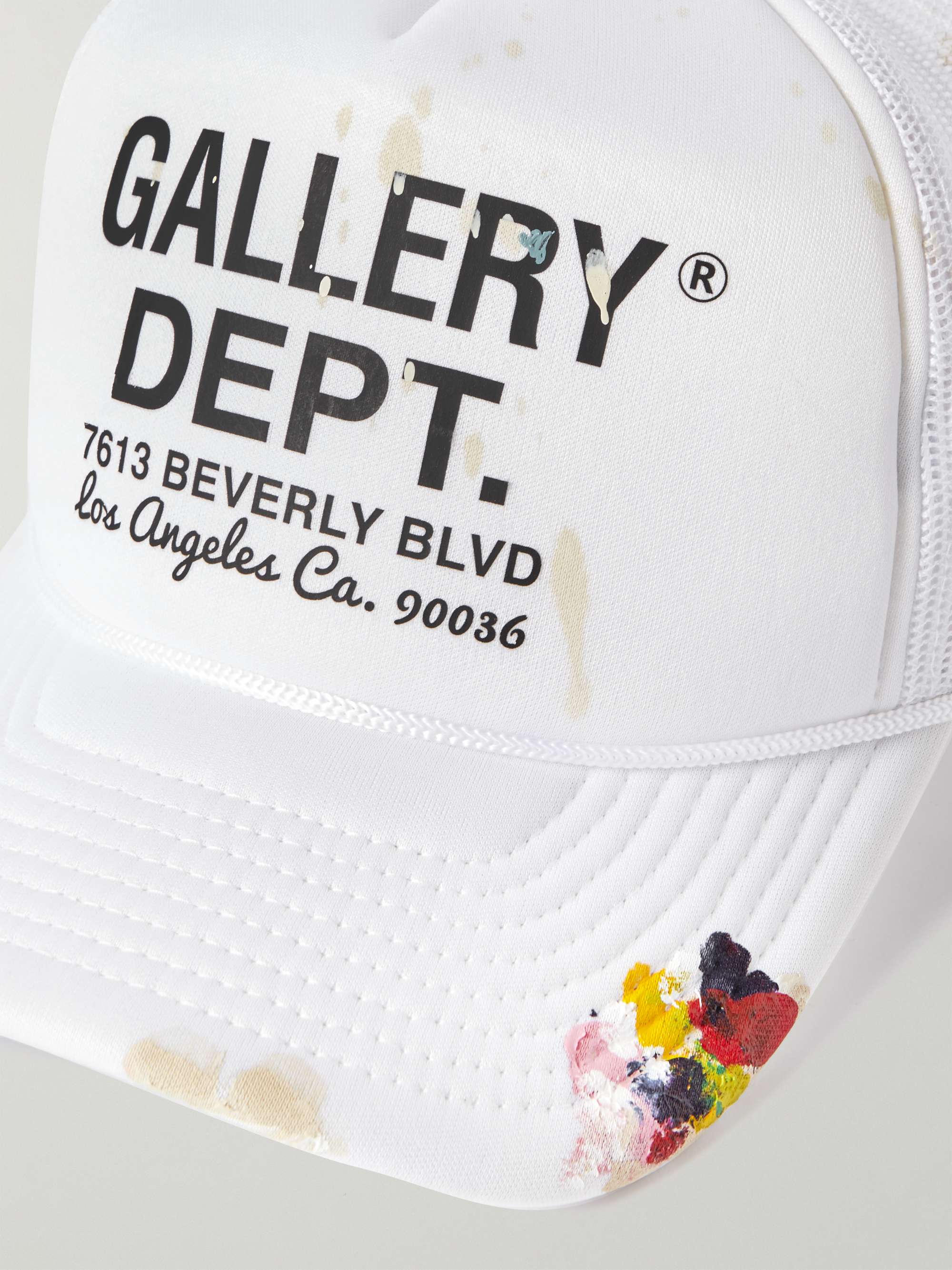 GALLERY DEPT. Workshop Paint-Splattered Logo-Print Canvas and Mesh