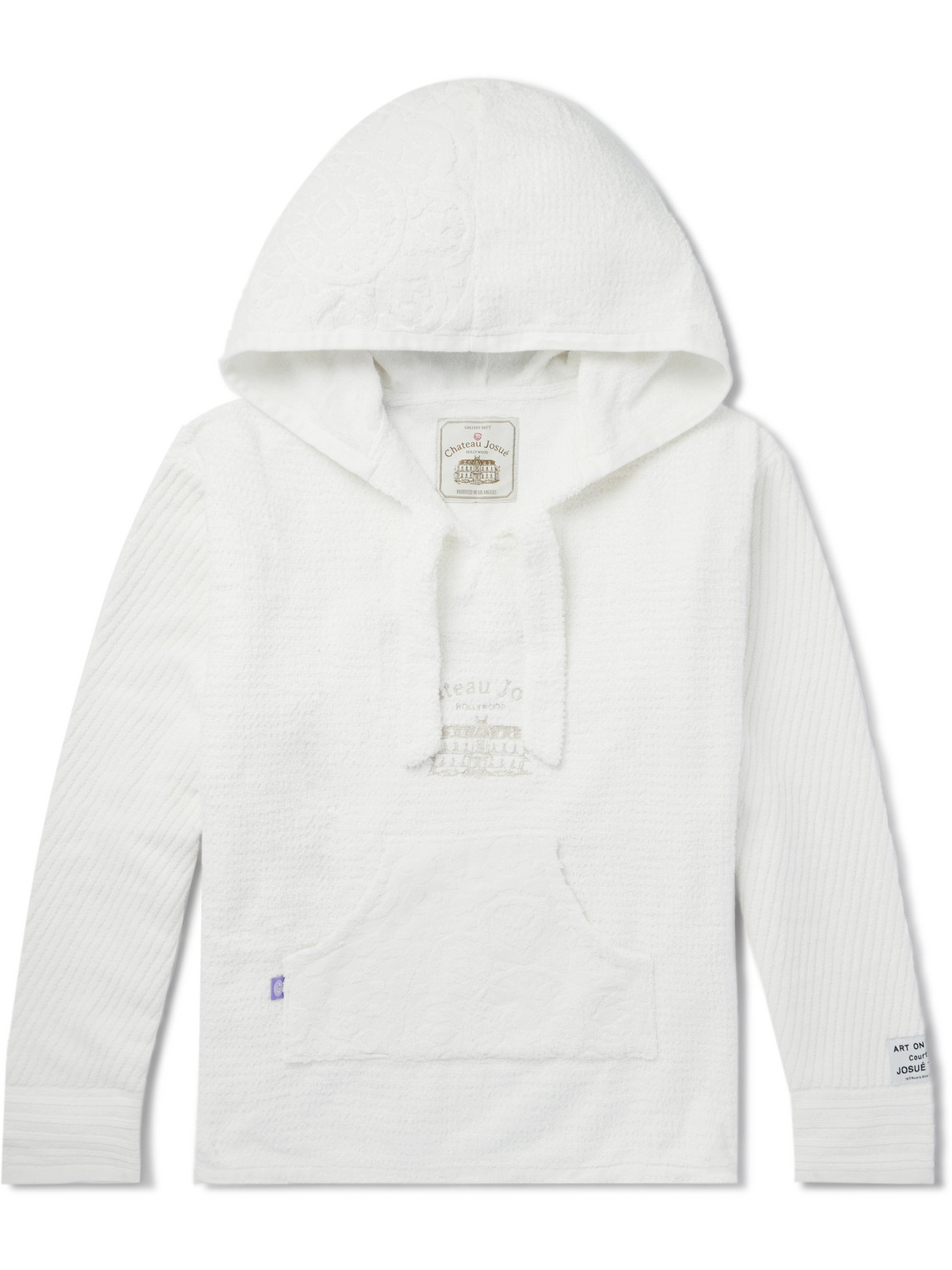 Gallery Dept. Beach Baja Embroidered Recycled Cotton-terry Hoodie In White