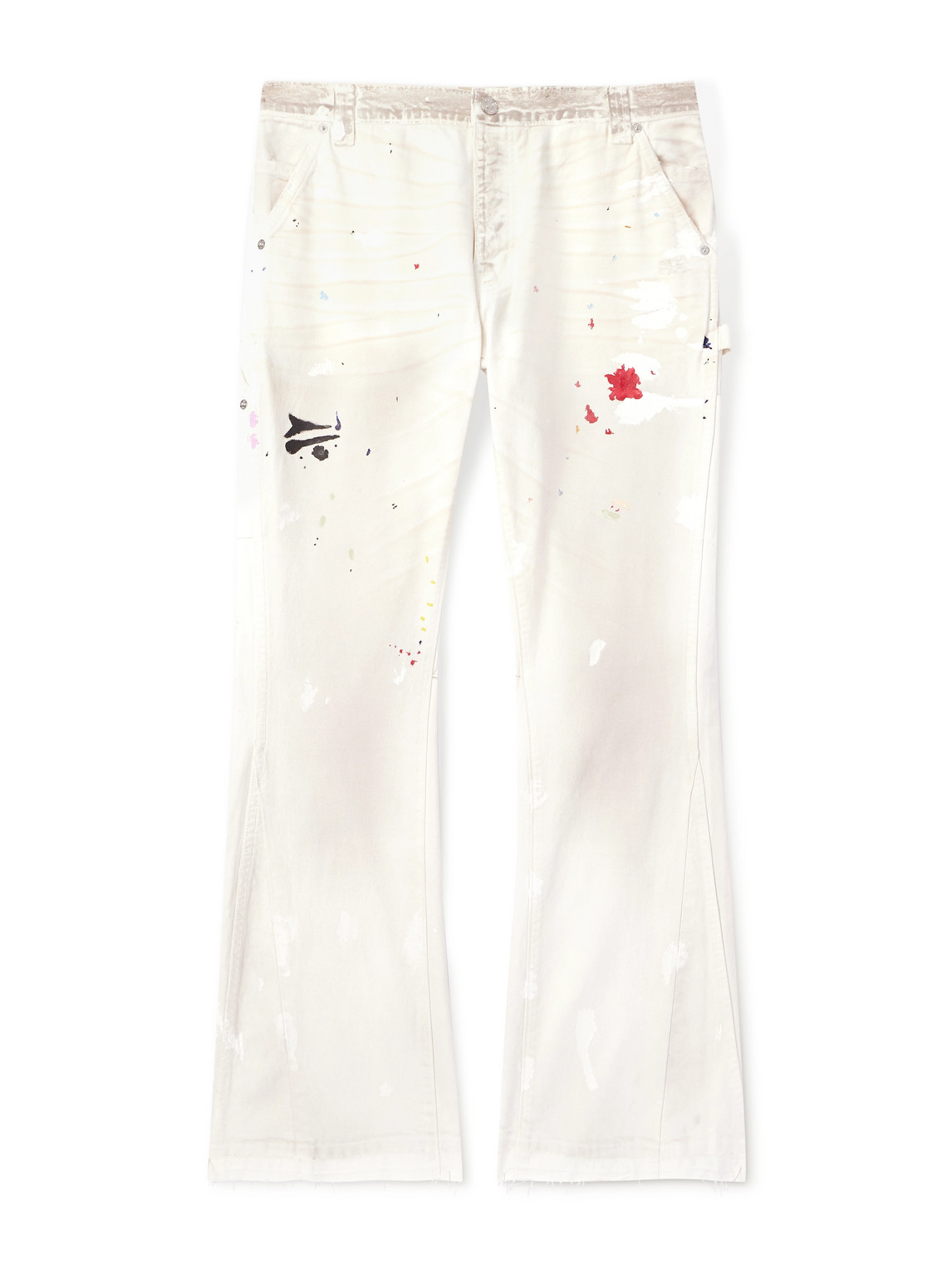Gallery Dept. - Carpenter Straight-Leg Distressed Paint-Splattered Jeans - Men - Neutrals - UK/US 30