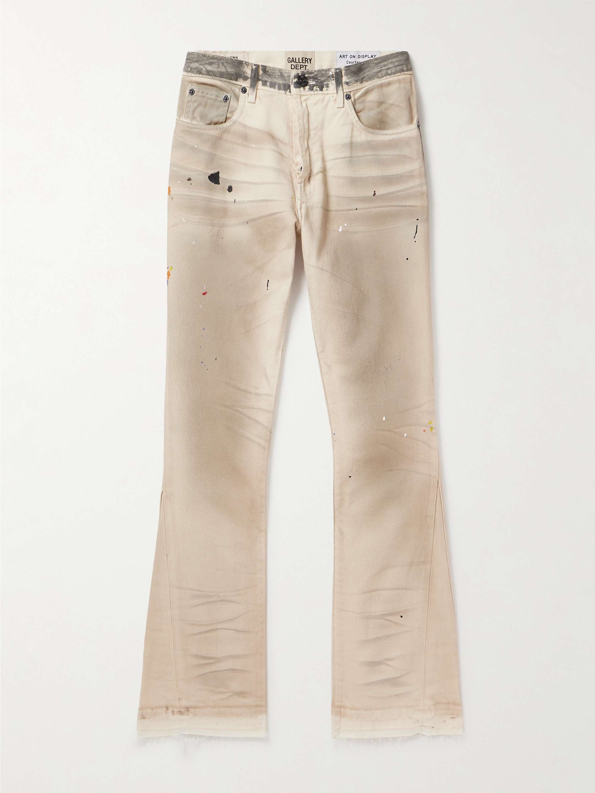 GALLERY DEPT. Hollywood Flared Distressed Paint-Splattered Jeans for ...