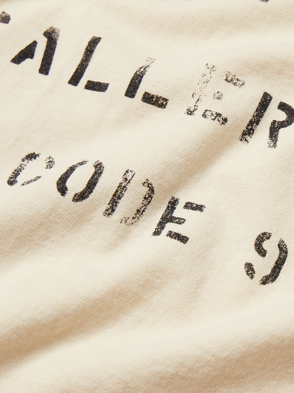Shop Gallery Dept. Property Stencil Logo-print Distressed Cotton-jersey T-shirt In Neutrals