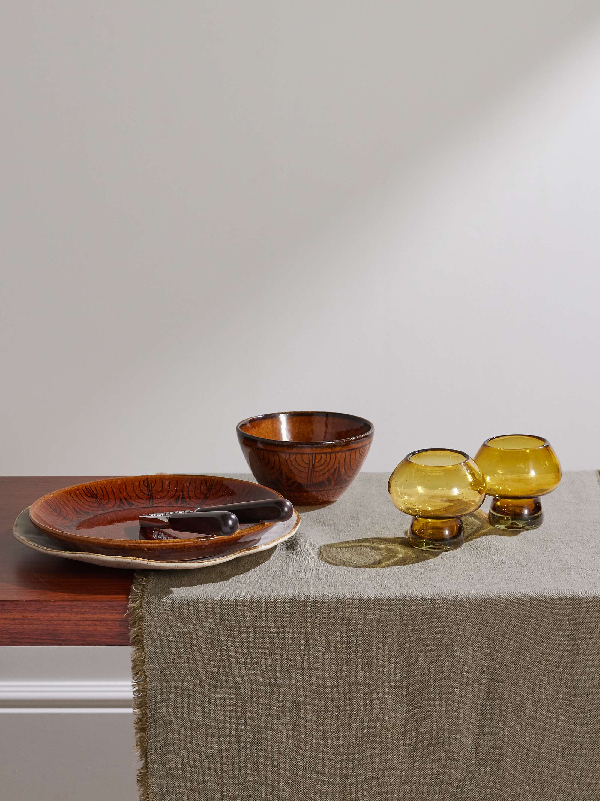 R+D.LAB Fringed Linen Table Runner