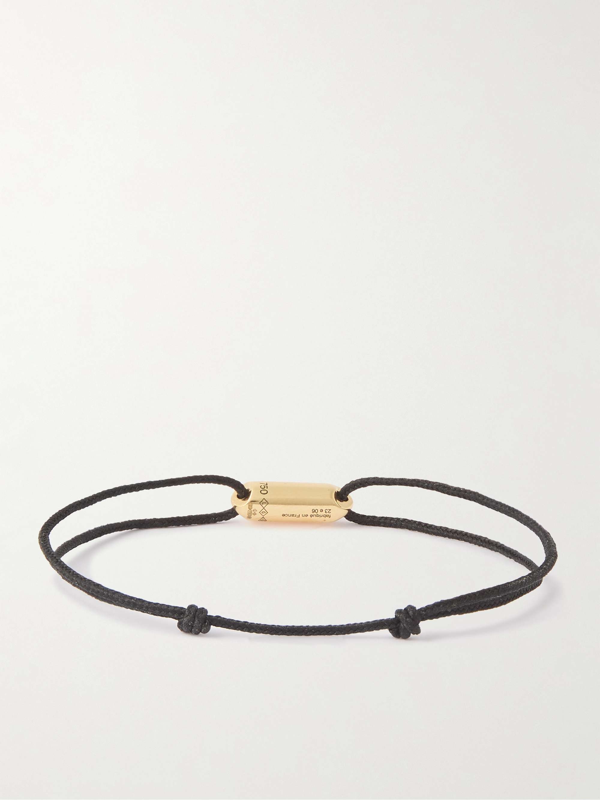 LE GRAMME 3g Cord and Gold Bracelet