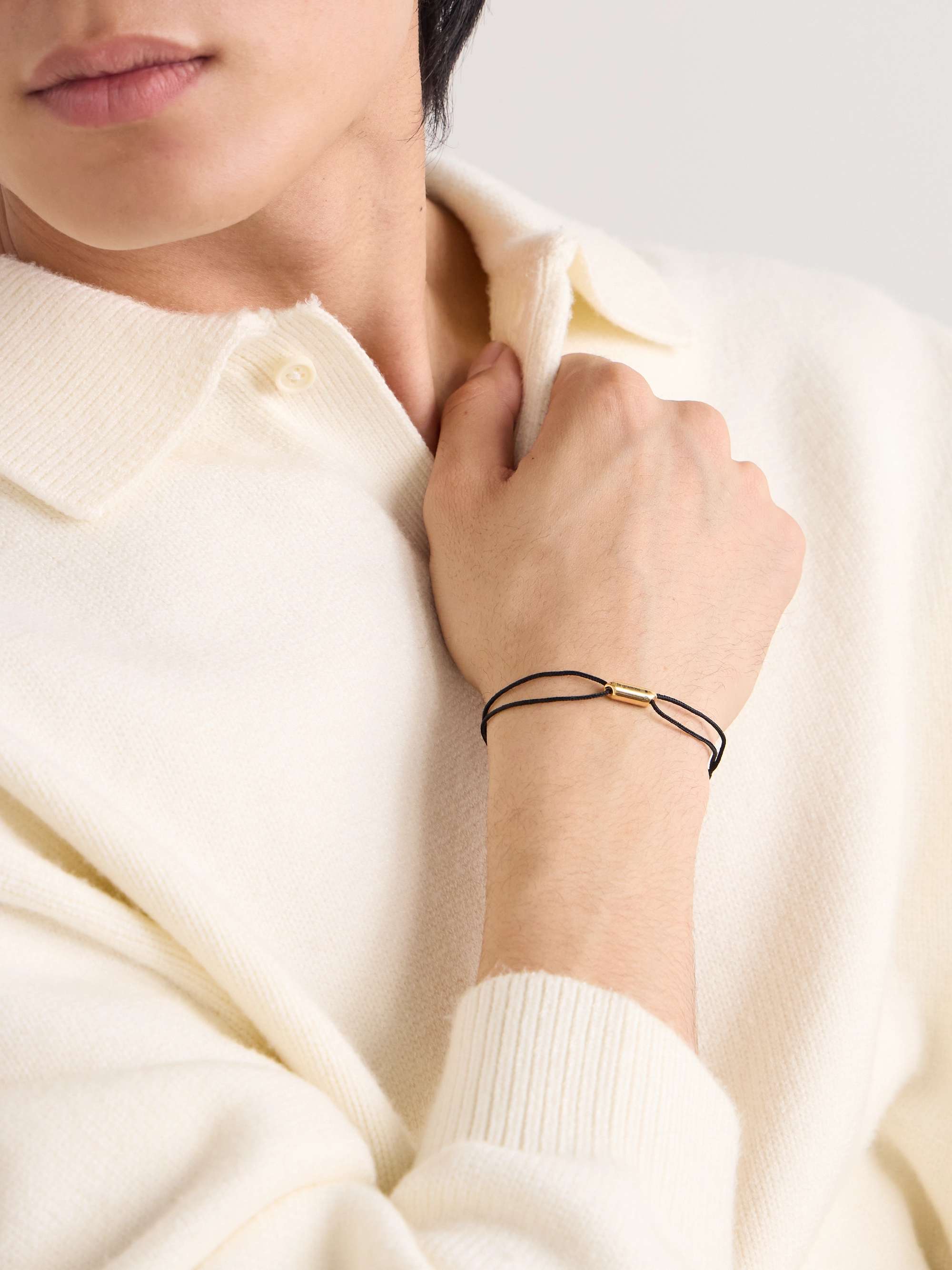 LE GRAMME 3g Cord and Gold Bracelet