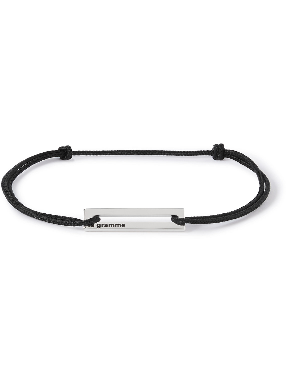 Le Gramme 1.7g Silver Cord Bracelet In Black