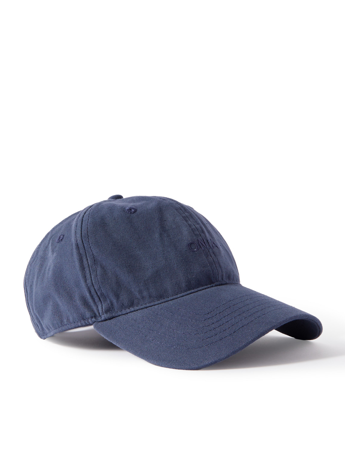 Onia Logo-embroidered Cotton-twill Baseball Cap In Blue