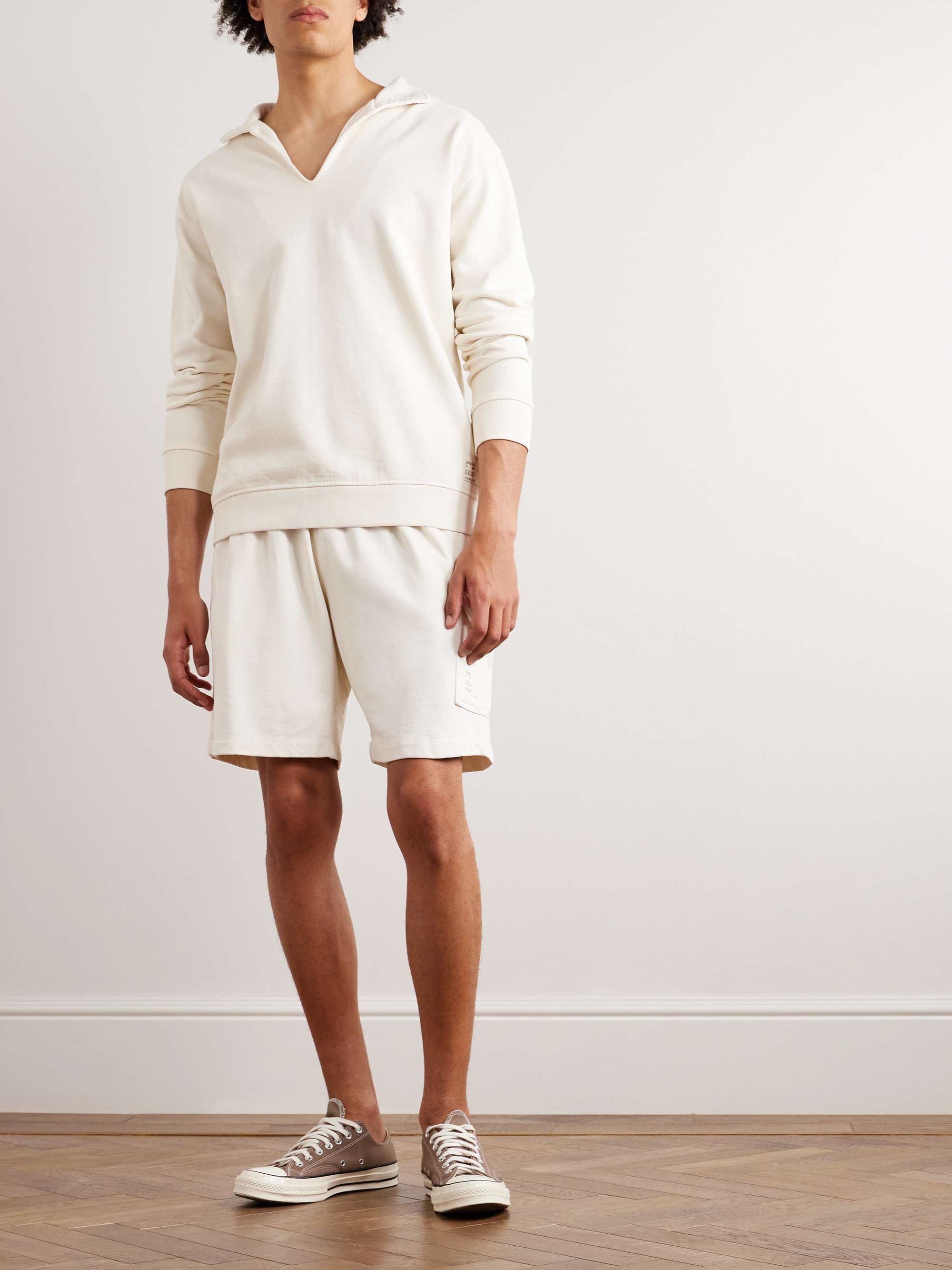 ONIA Straight-Leg Garment-Dyed Cotton-Jersey Drawstring Cargo Shorts