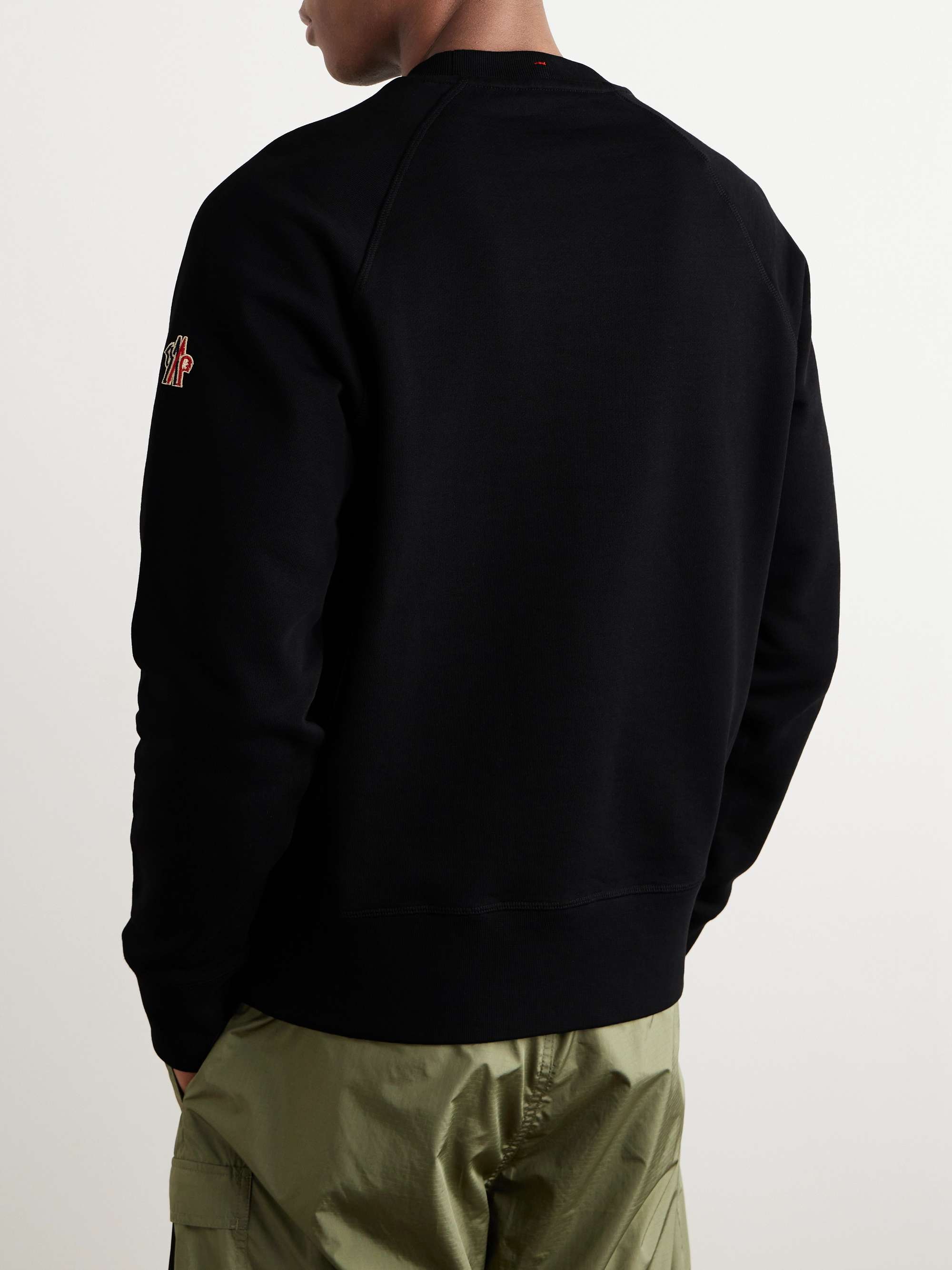MONCLER GRENOBLE Embroidered Cotton-Fleece Sweatshirt for Men | MR PORTER