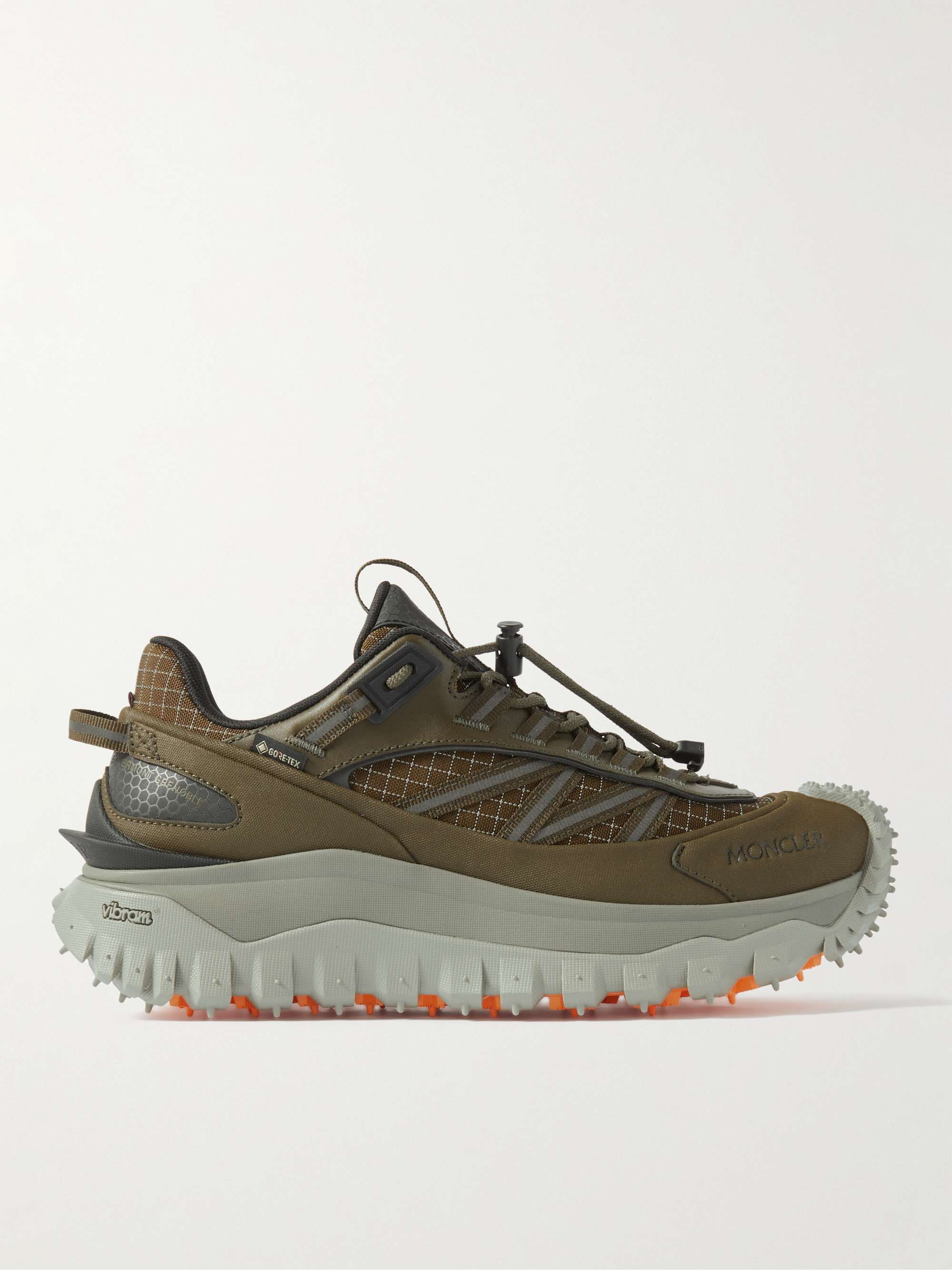 MONCLER GRENOBLE Trailgrip GTX Leather-Trimmed Mesh and Canvas Sneakers ...