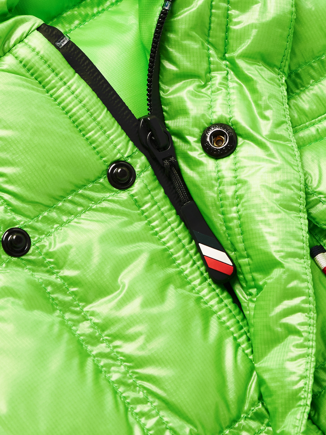 MONCLER RAFFORT QUILTED GLOSSED-SHELL DOWN JACKET