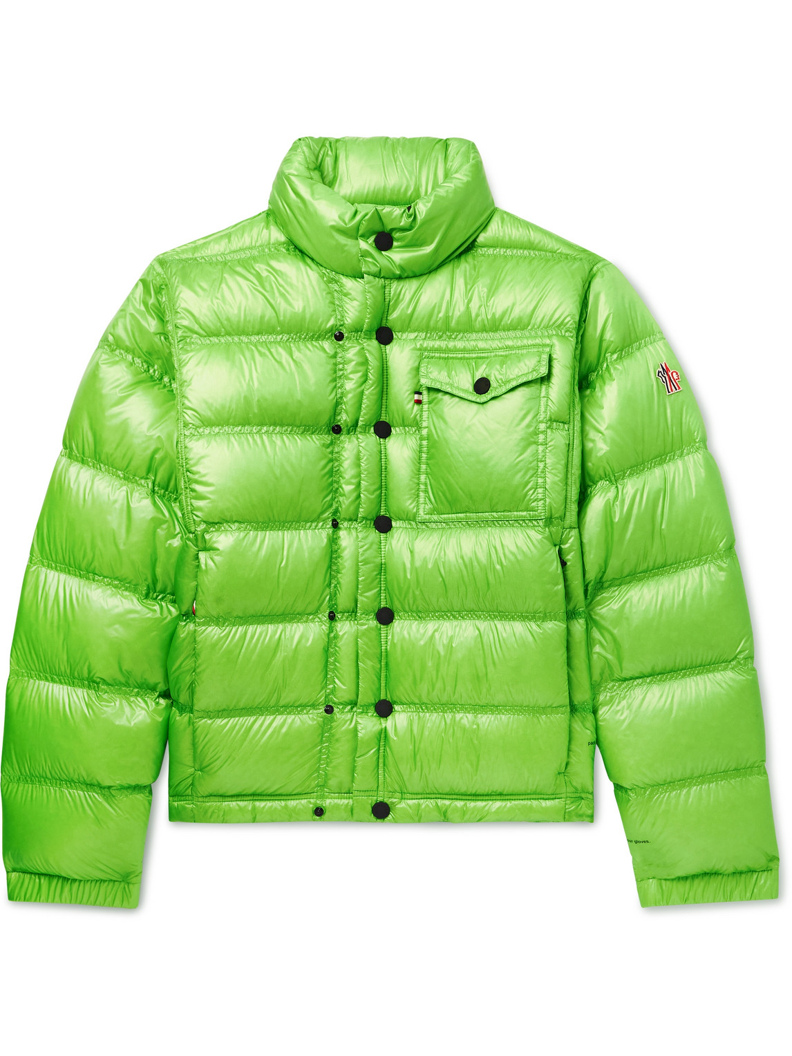 Shop Moncler Raffort Quilted Glossed-shell Down Jacket In Green