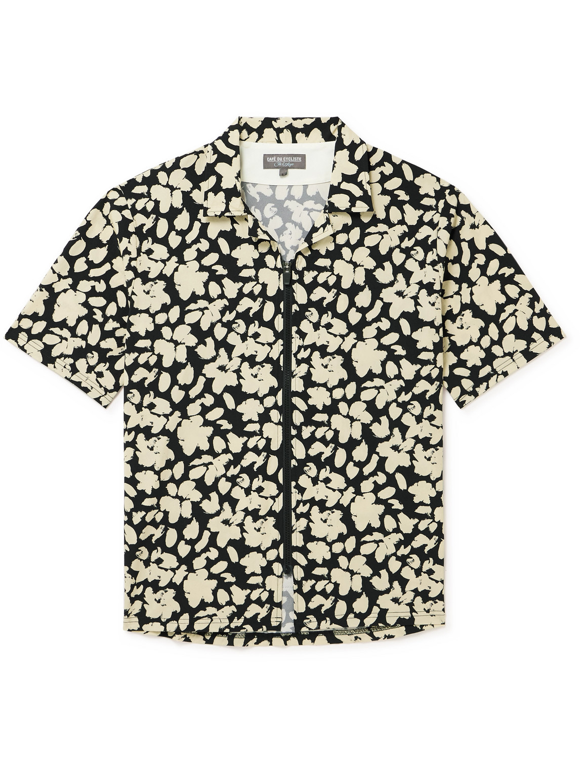 Café du Cycliste Laureline Camp-Collar Printed Stretch-Shell