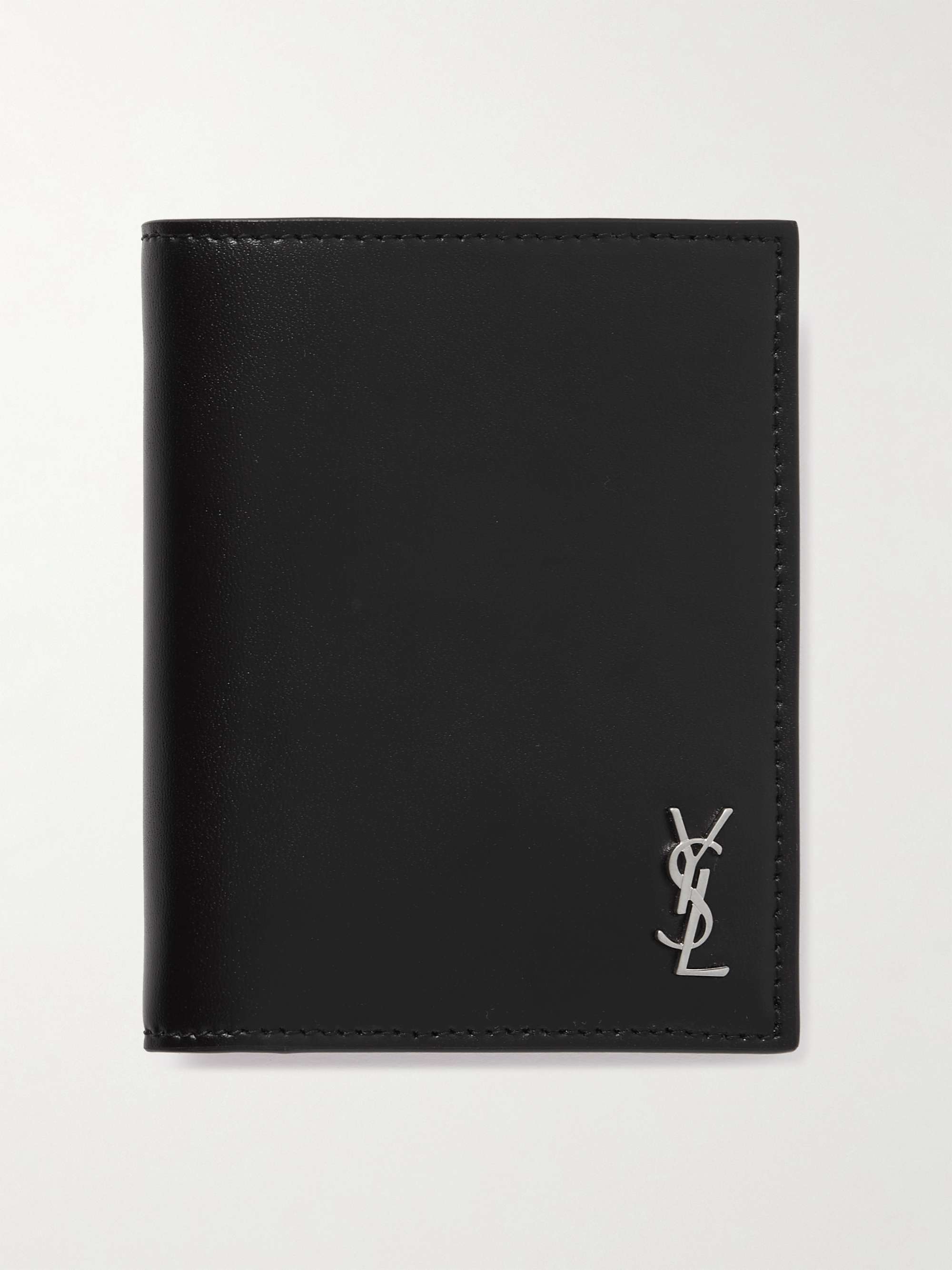 Saint Laurent Men's Cassandre YSL Logo Leather Wallet