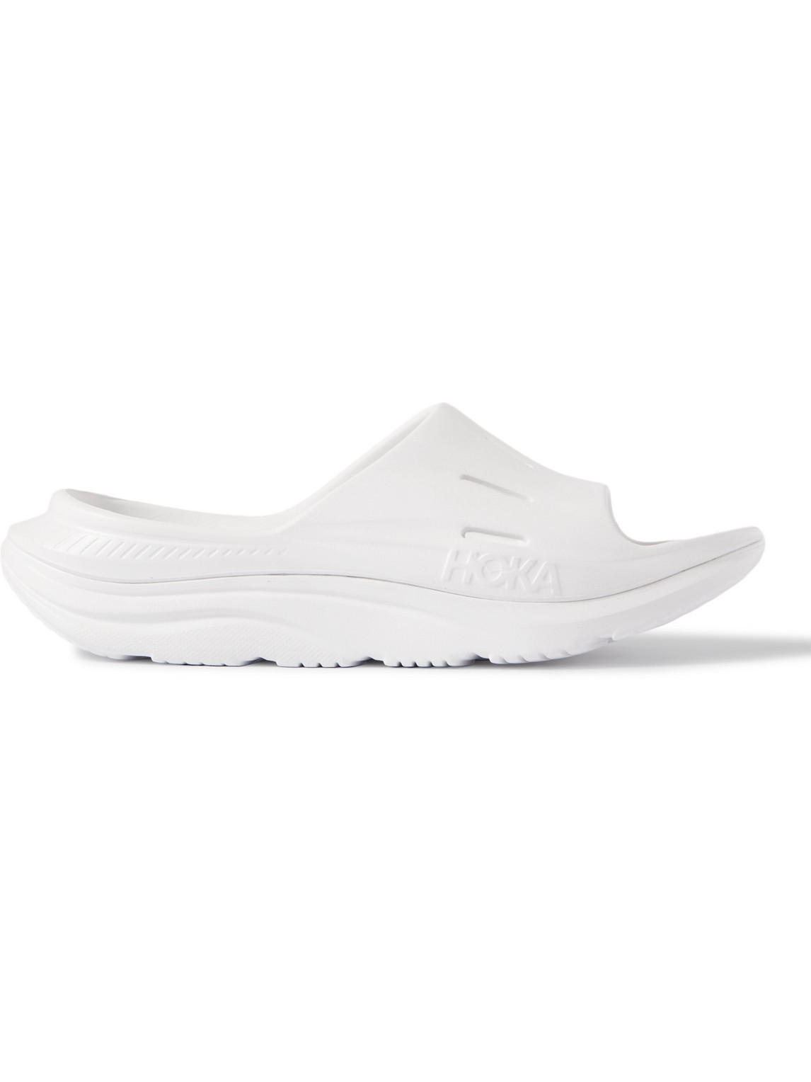 Hoka Ora Recovery 3 Rubber Slides In White