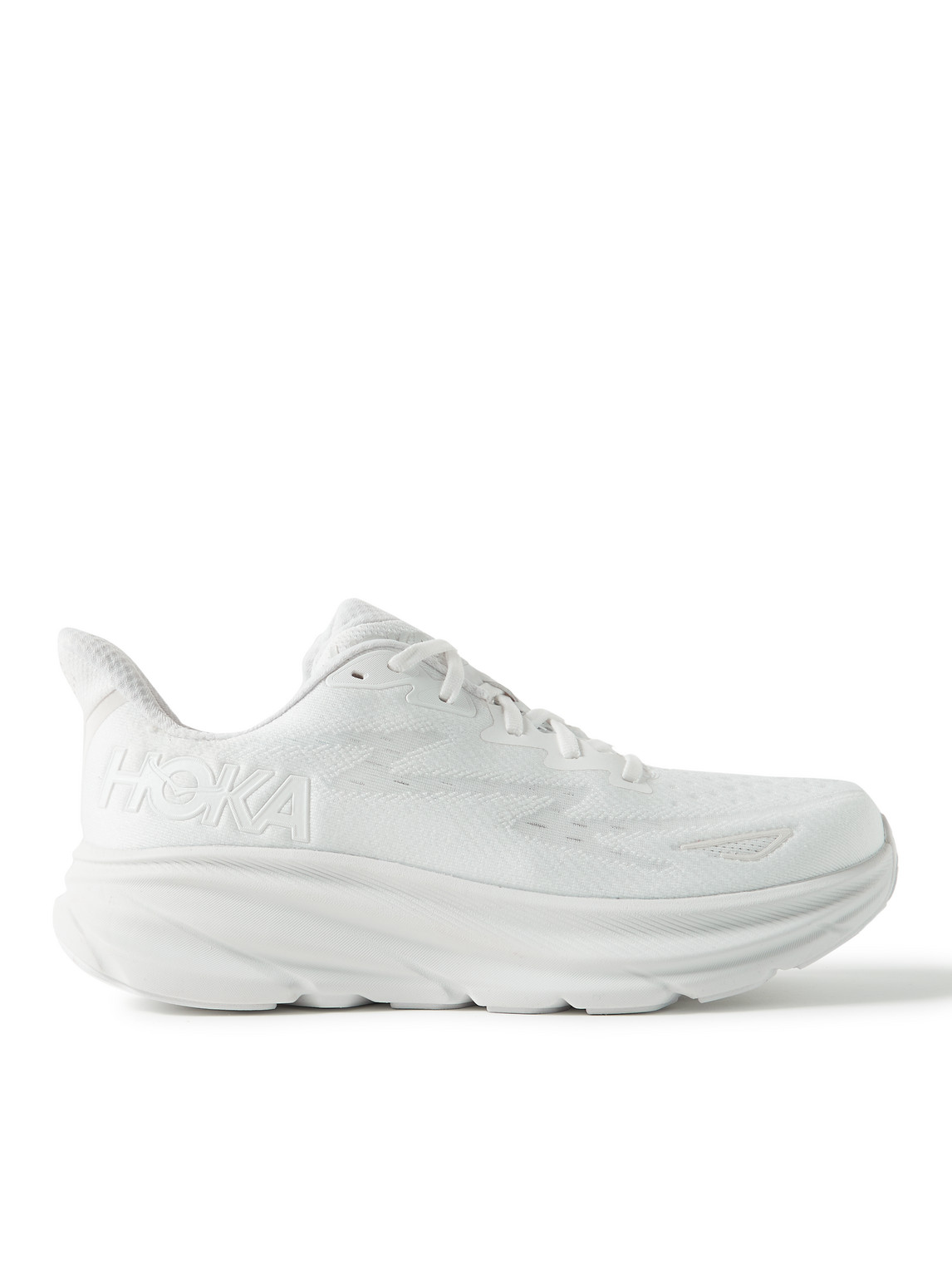 Hoka One One Clifton 9 Trainer In White/white