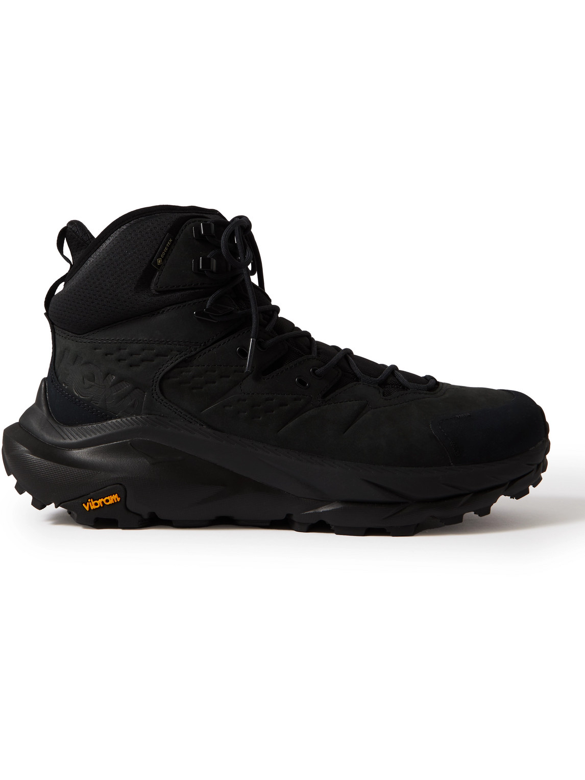 Shop Hoka One One Kaha 2 Gore-tex®, Suede And Mesh Boots In Black