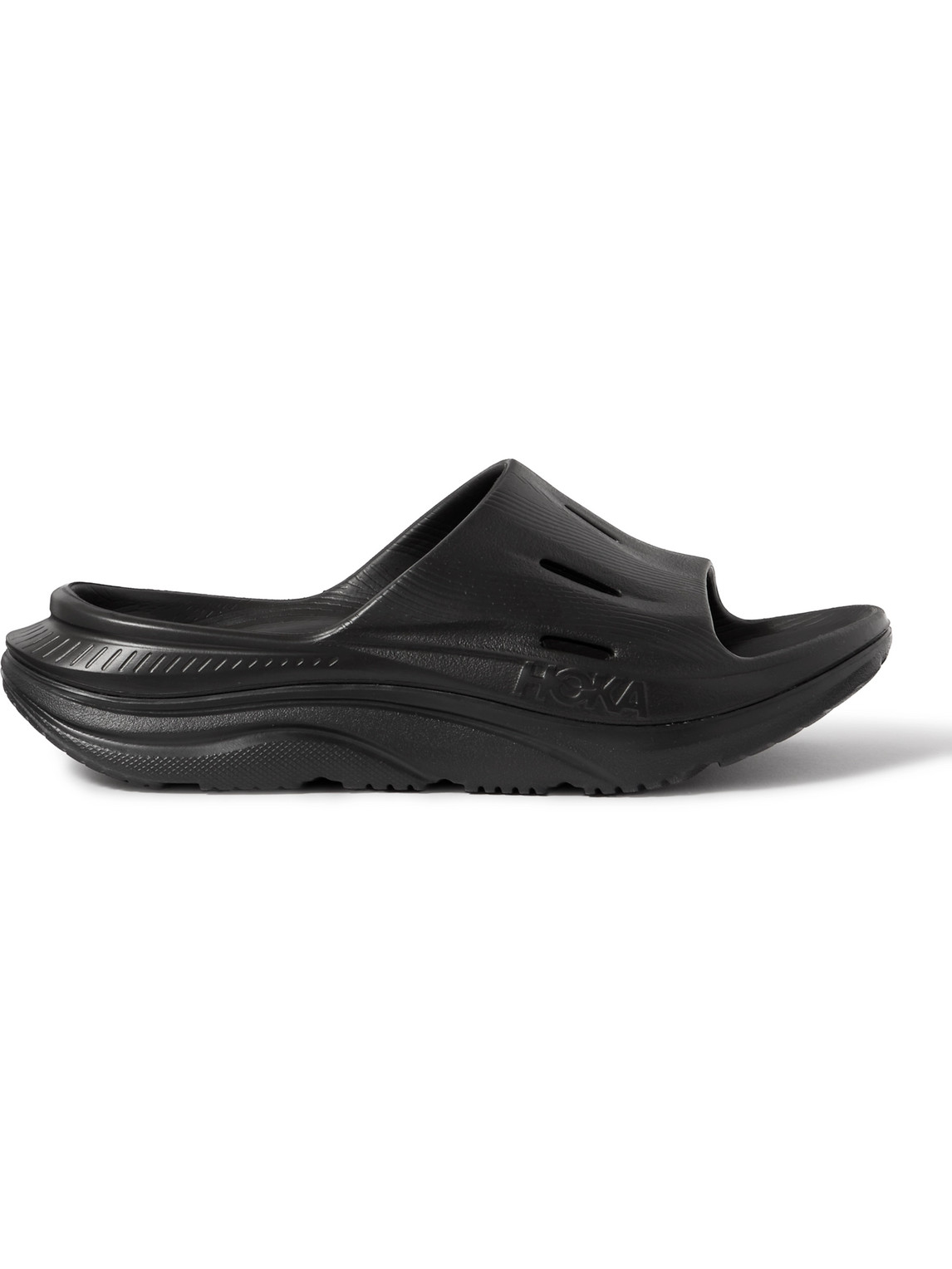 Hoka One One Ora Recovery 3 Rubber Slides In Black