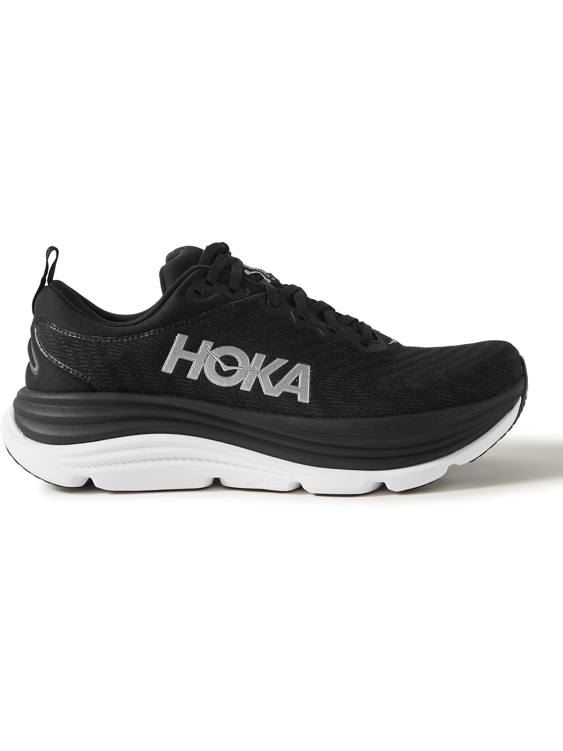 Hoka One One Gaviota 5 Rubber-trimmed Mesh Running Sneakers In Black