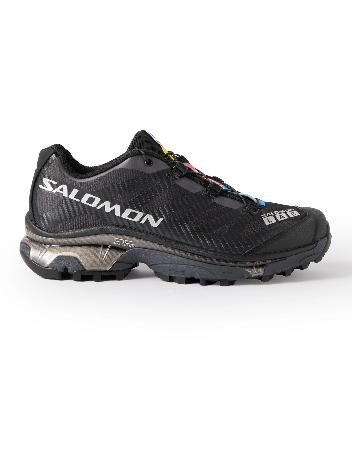 Shop Salomon Xt-4 Og Rubber-trimmed Mesh Running Sneakers In Black
