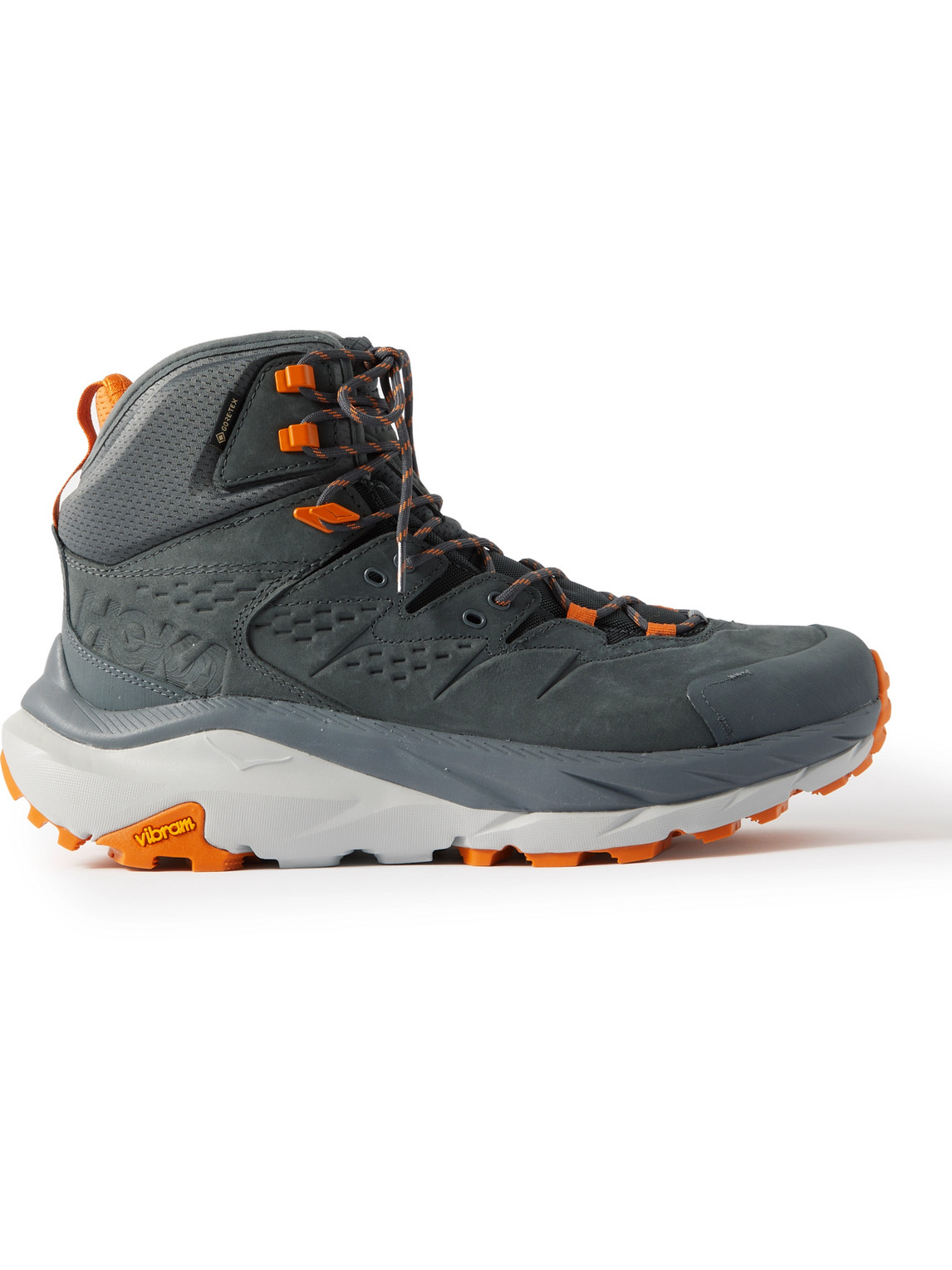 Hoka One One Kaha 2 Gore-tex®, Suede And Mesh Boots In Grey