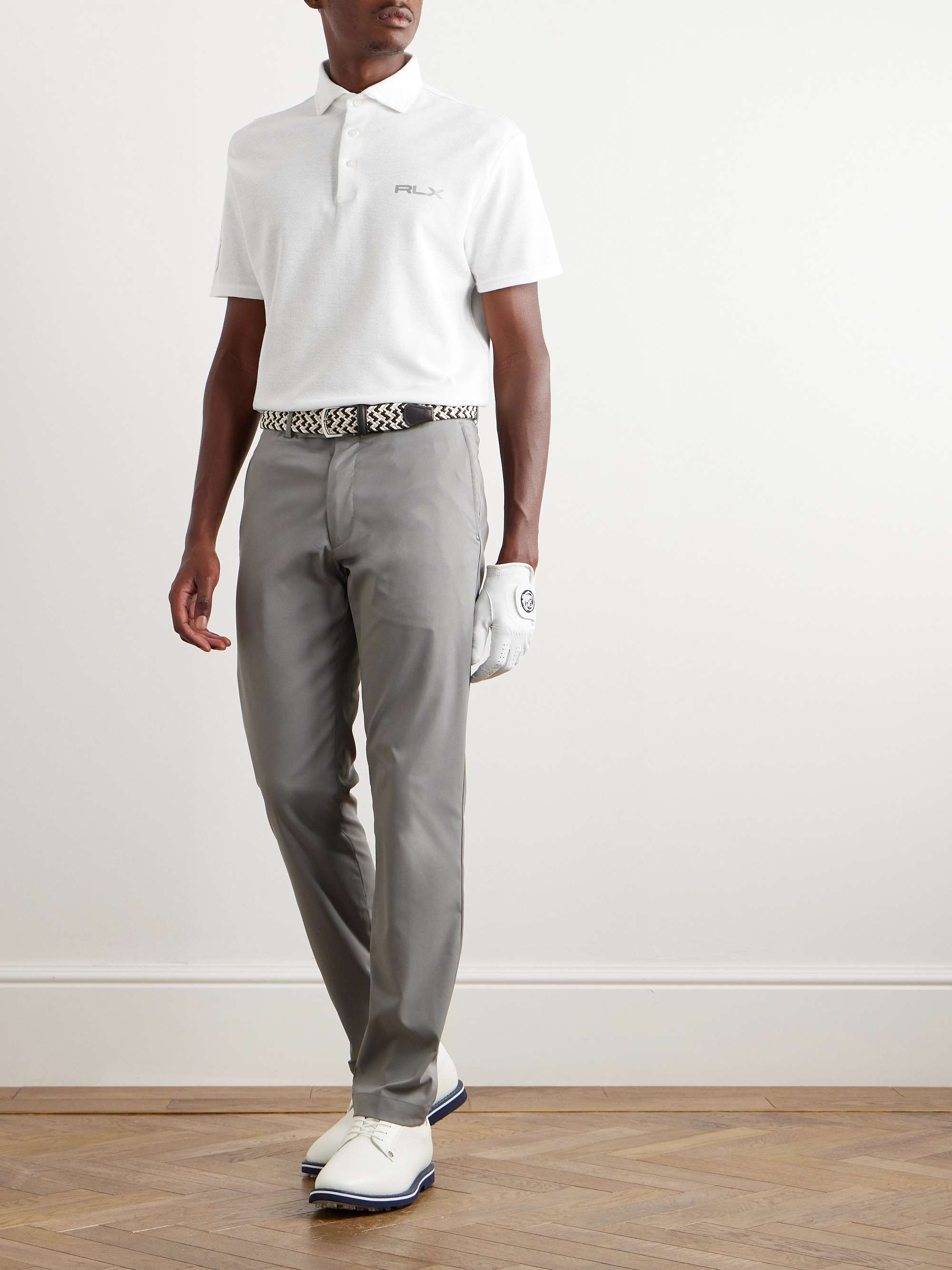 RLX RALPH LAUREN Logo-Print Cotton-Piqué Golf Polo Shirt for Men | MR ...